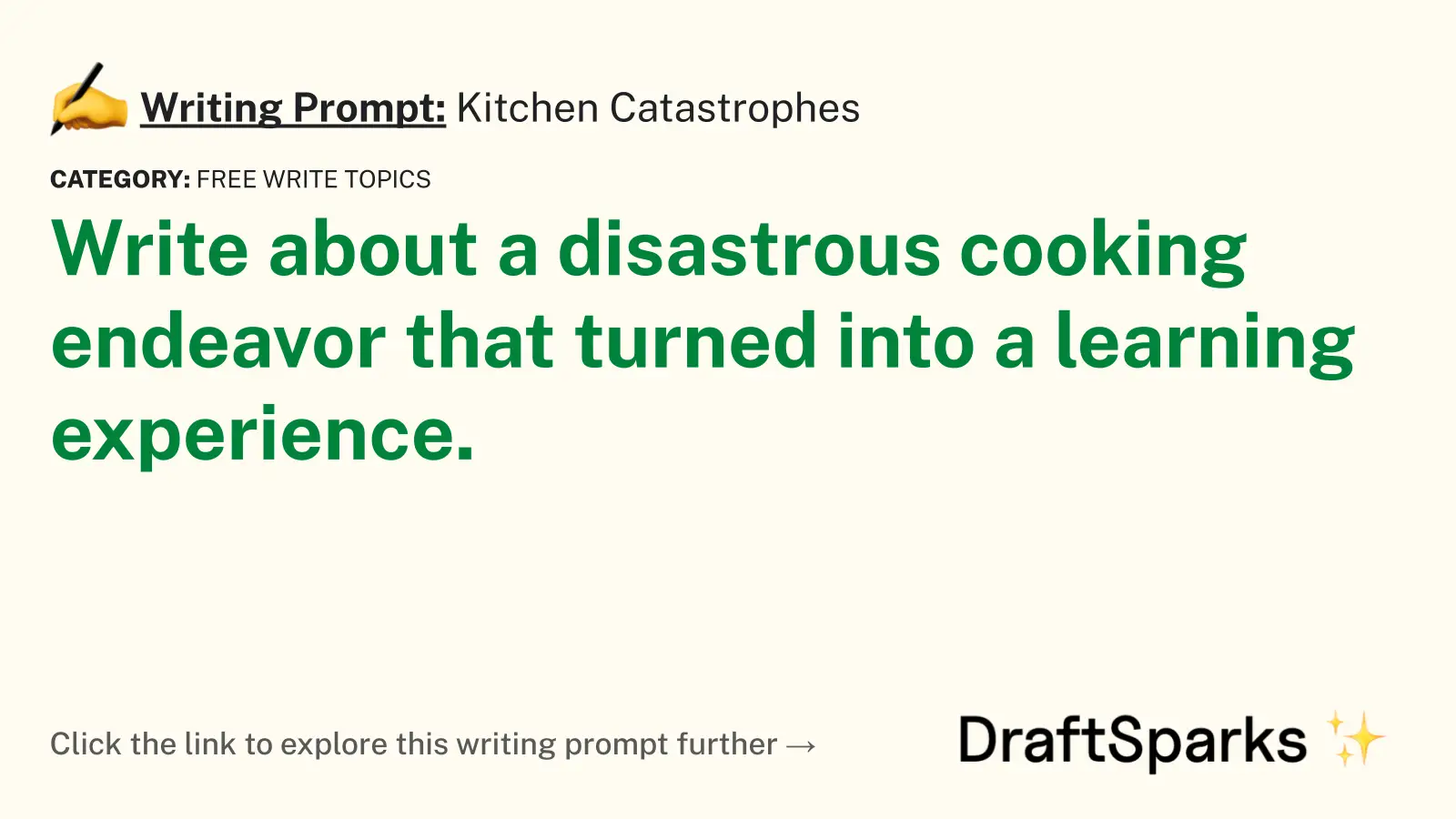 Kitchen Catastrophes