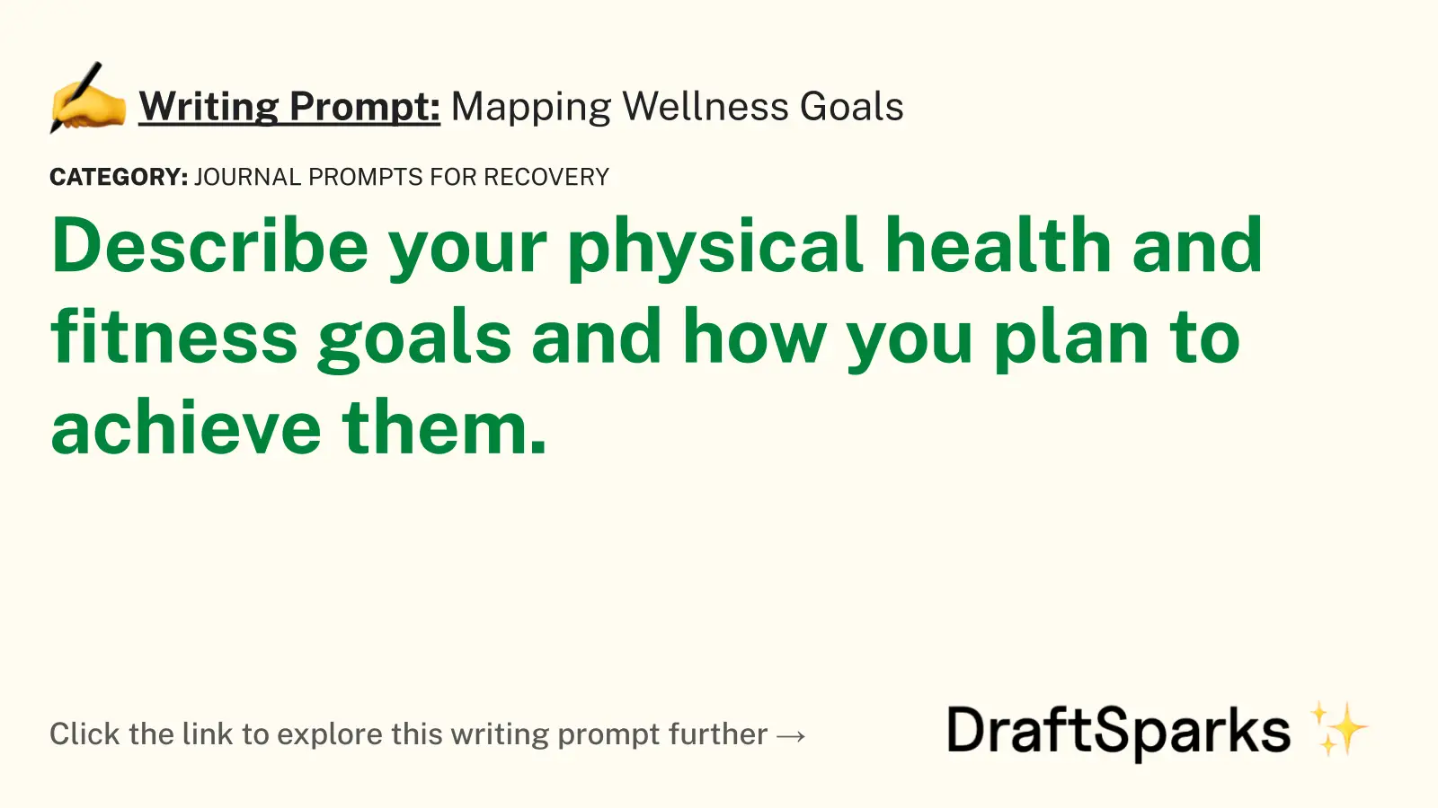 Mapping Wellness Goals