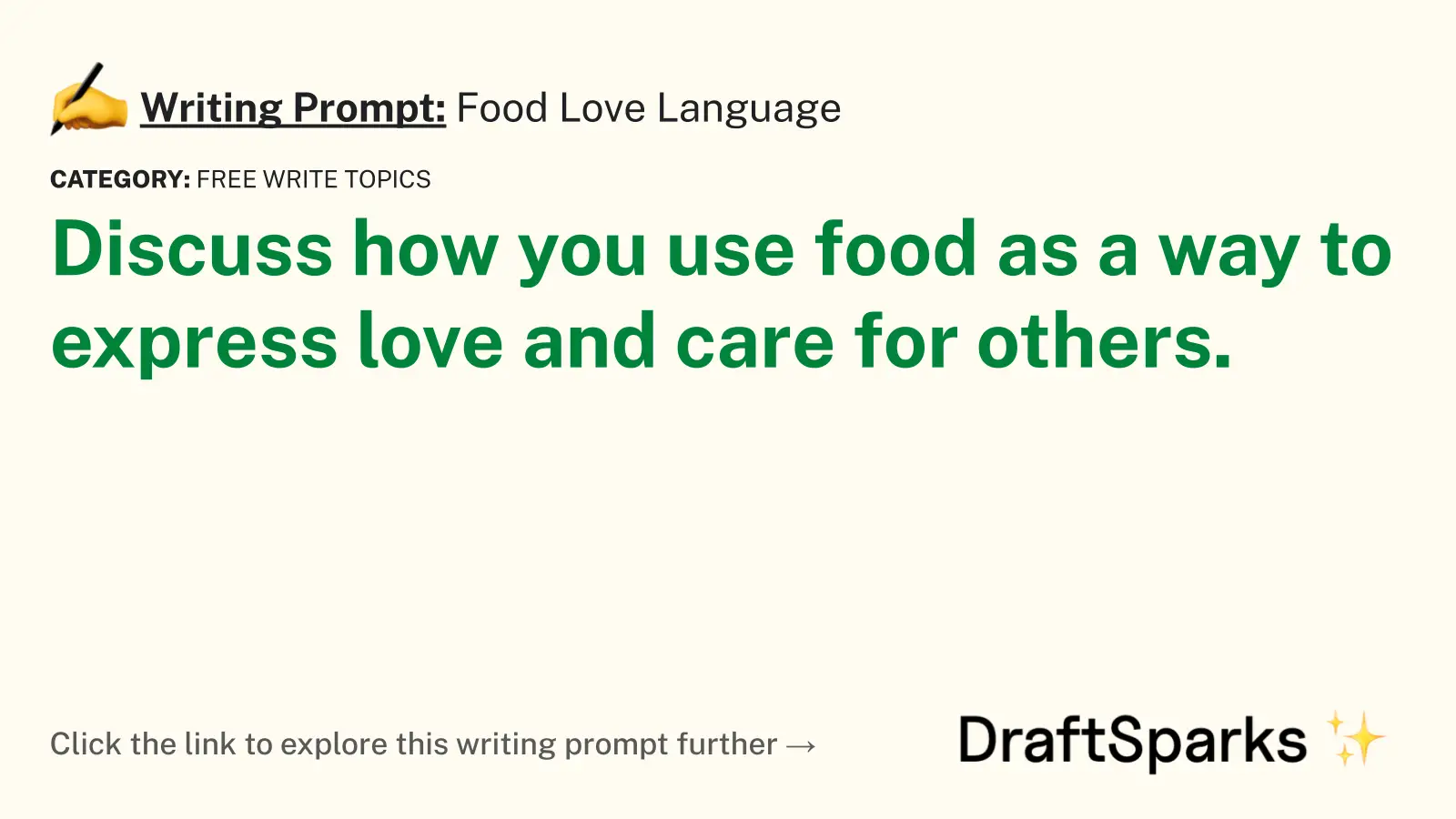 Food Love Language