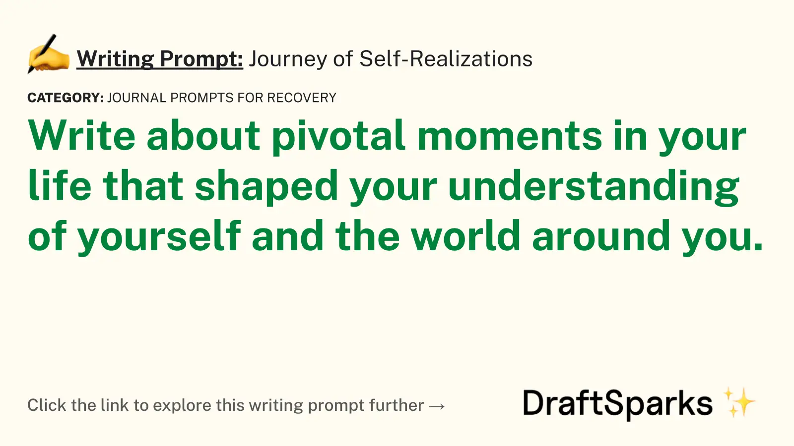 Journey of Self-Realizations