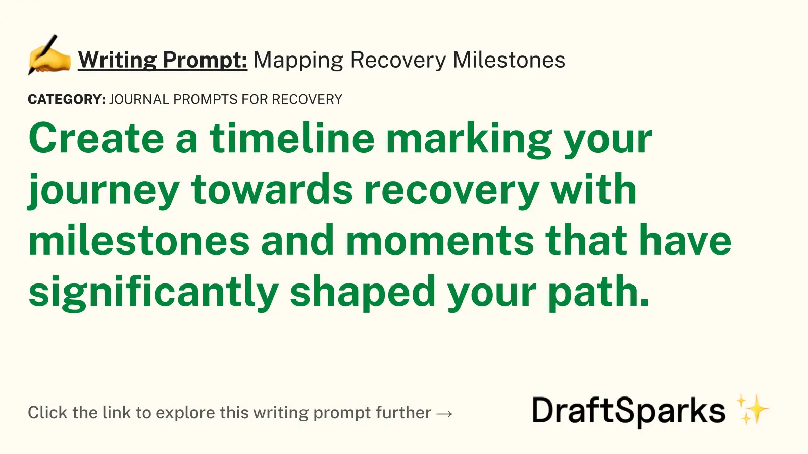 Mapping Recovery Milestones
