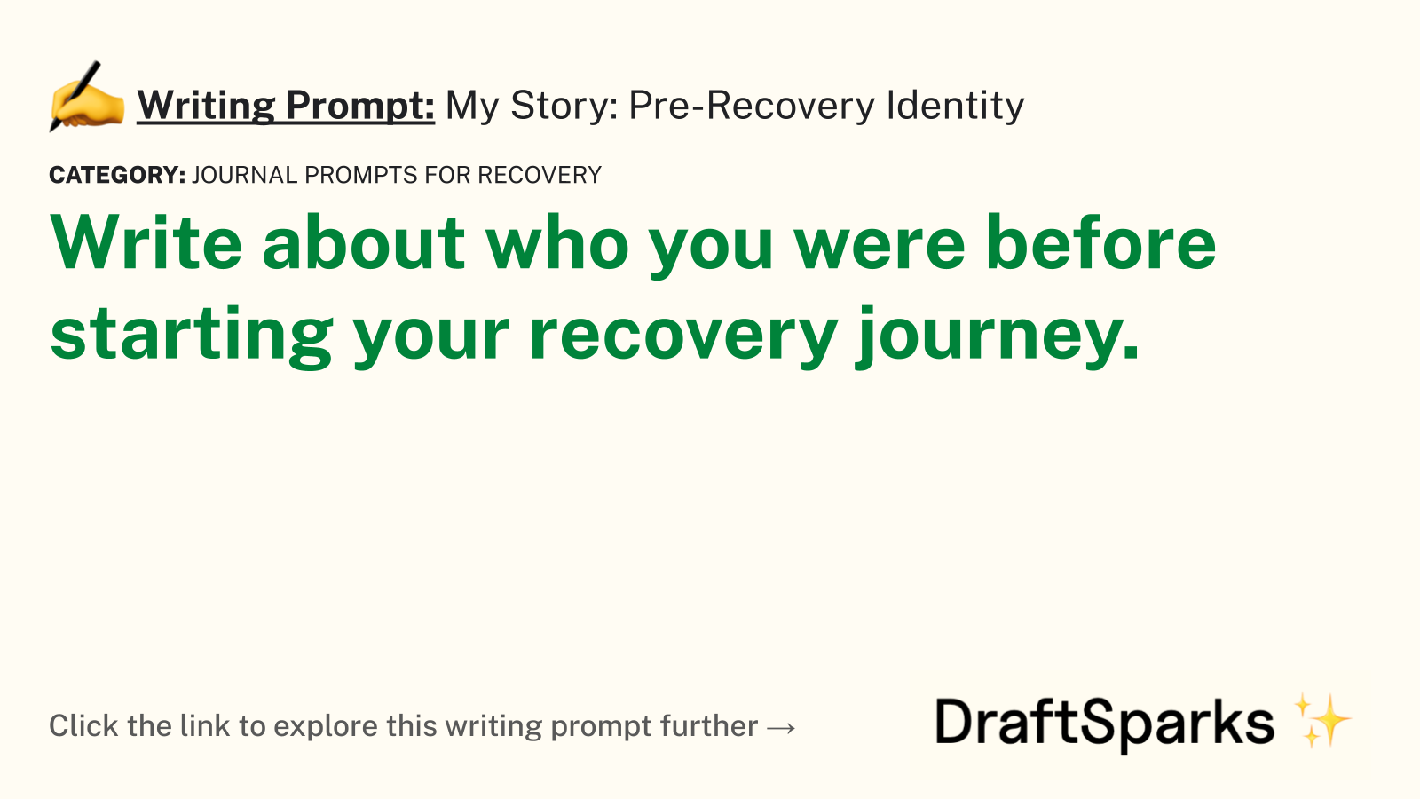 My Story: Pre-Recovery Identity