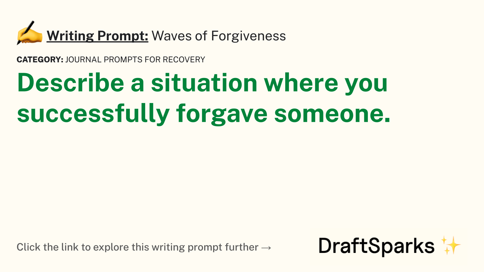 Waves of Forgiveness