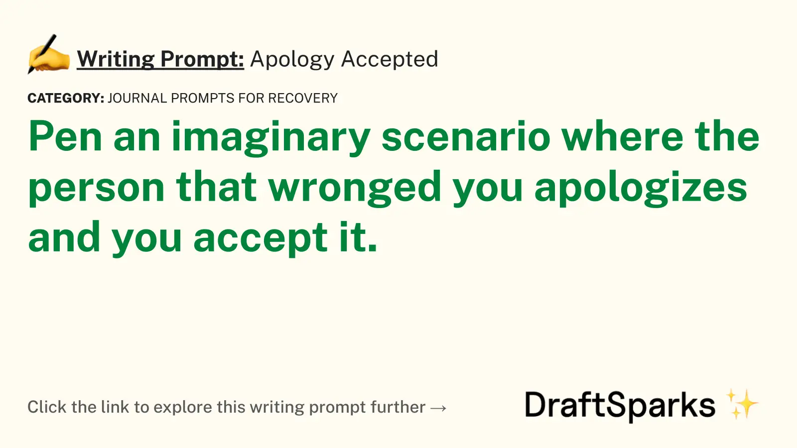 Apology Accepted