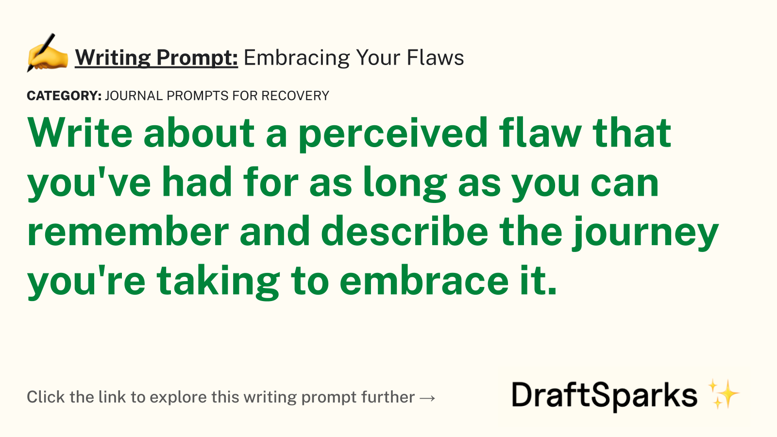 Embracing Your Flaws
