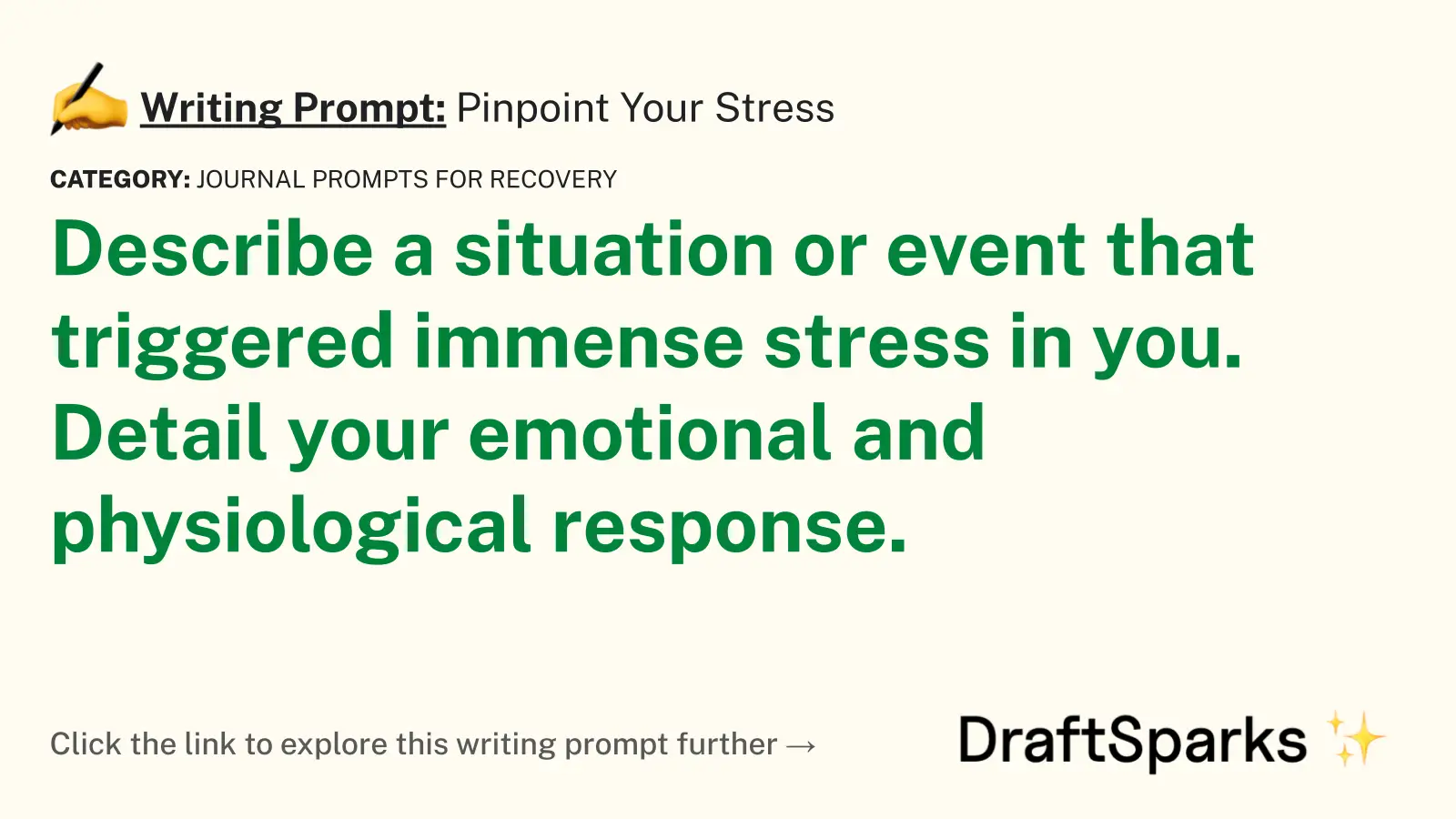 Pinpoint Your Stress