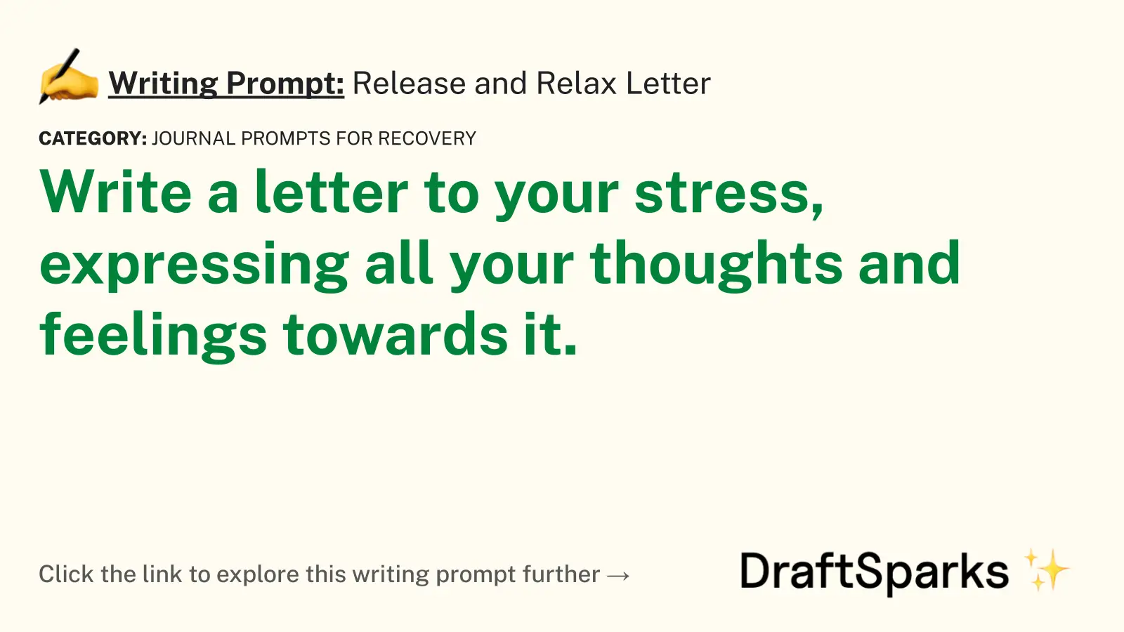 Release and Relax Letter