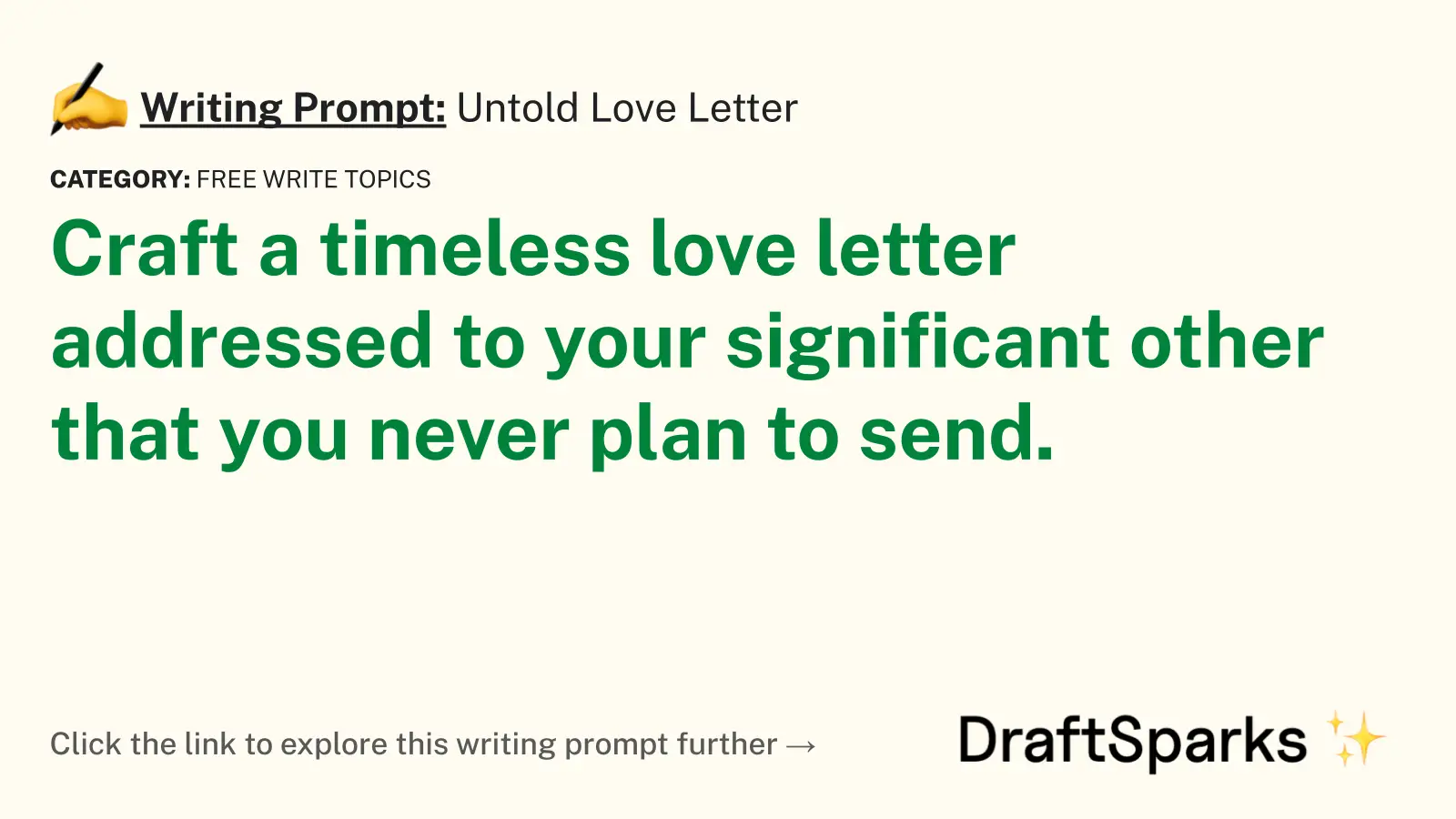 Untold Love Letter