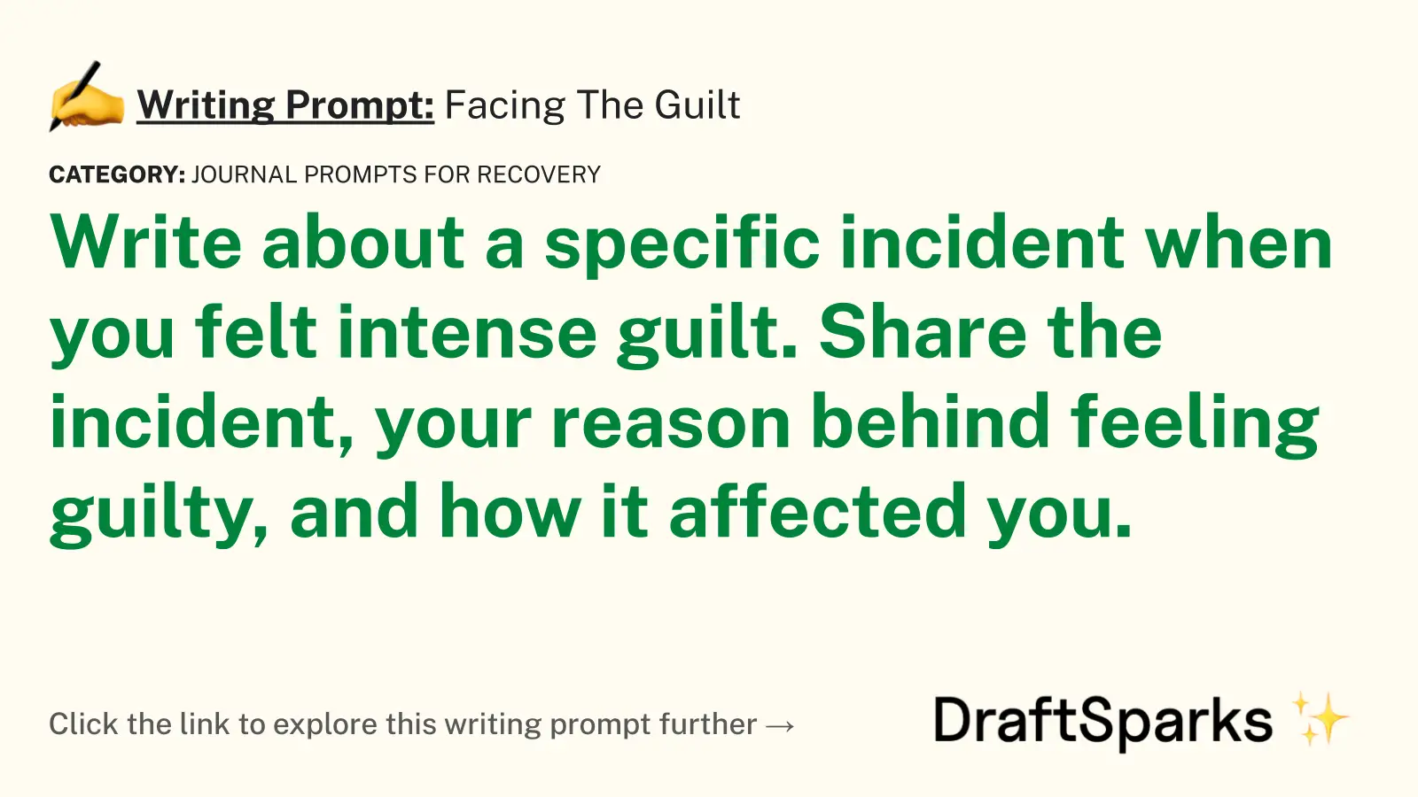 Facing The Guilt