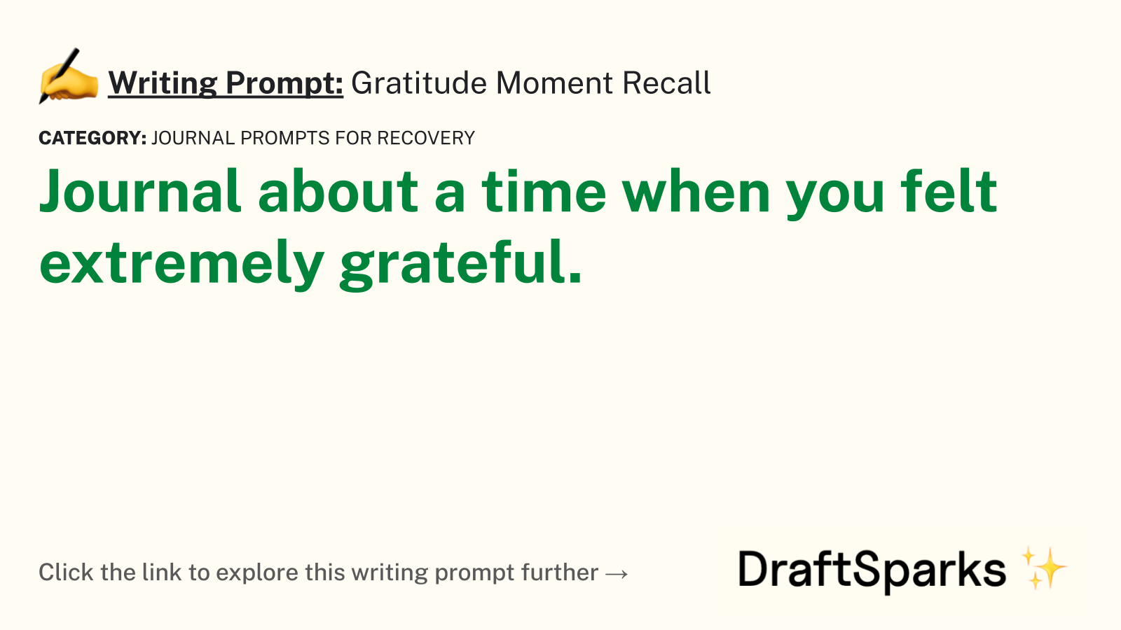 Gratitude Moment Recall