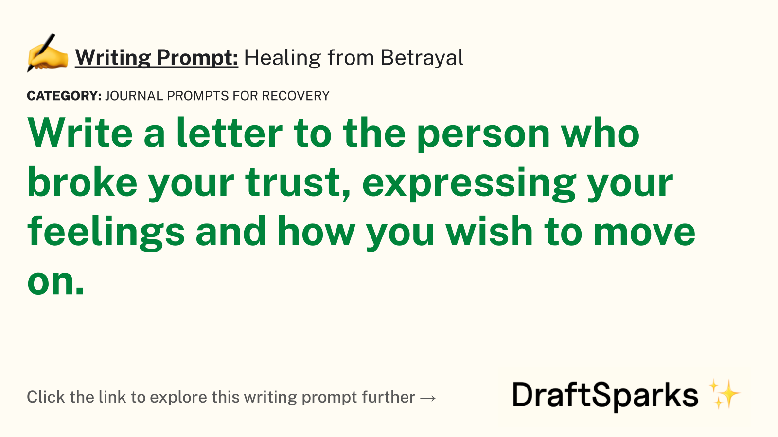 Healing from Betrayal