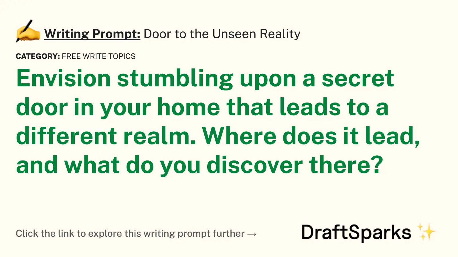 Door to the Unseen Reality