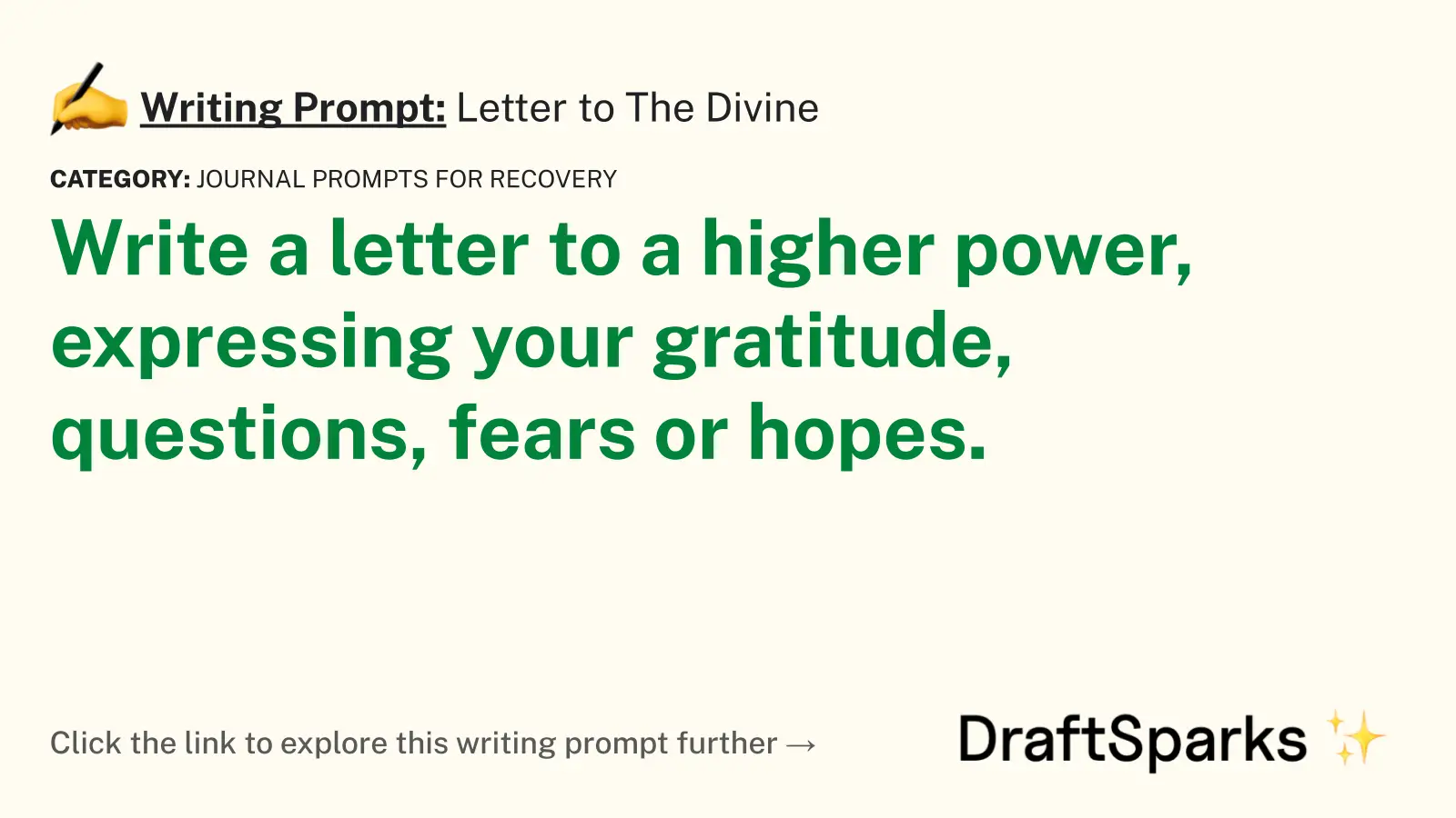 Letter to The Divine