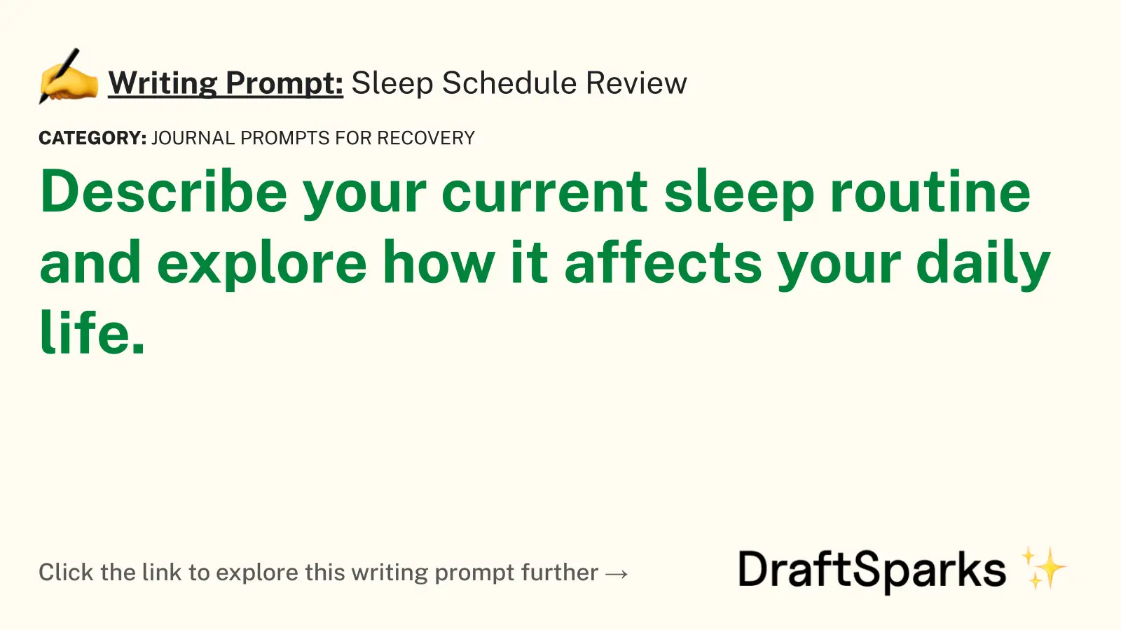 Sleep Schedule Review