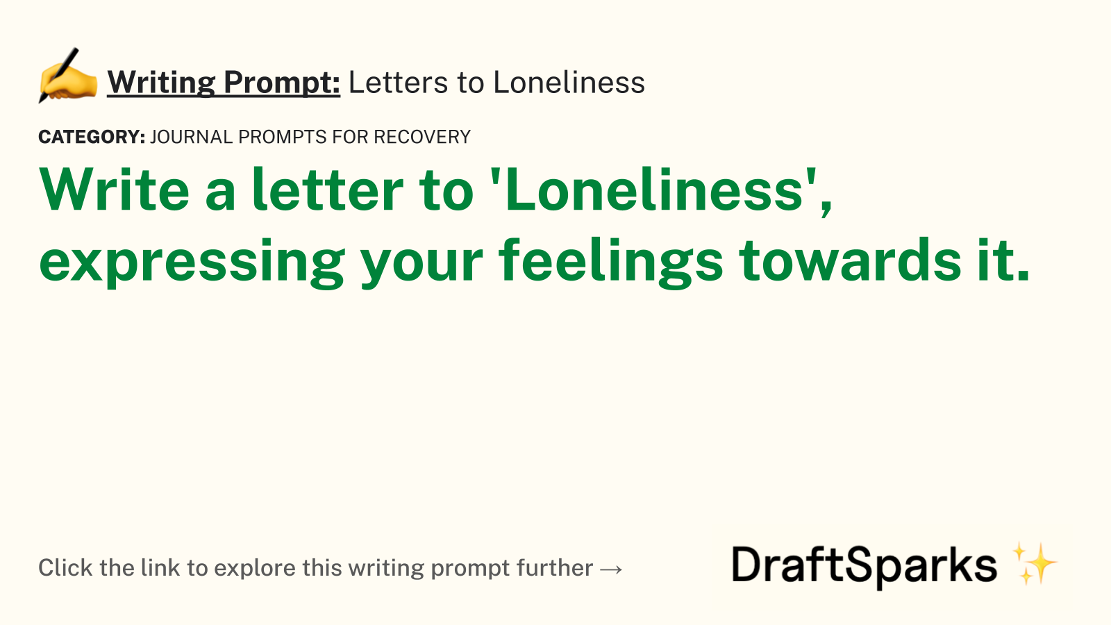 Letters to Loneliness