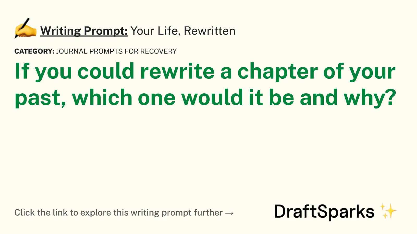 Your Life, Rewritten