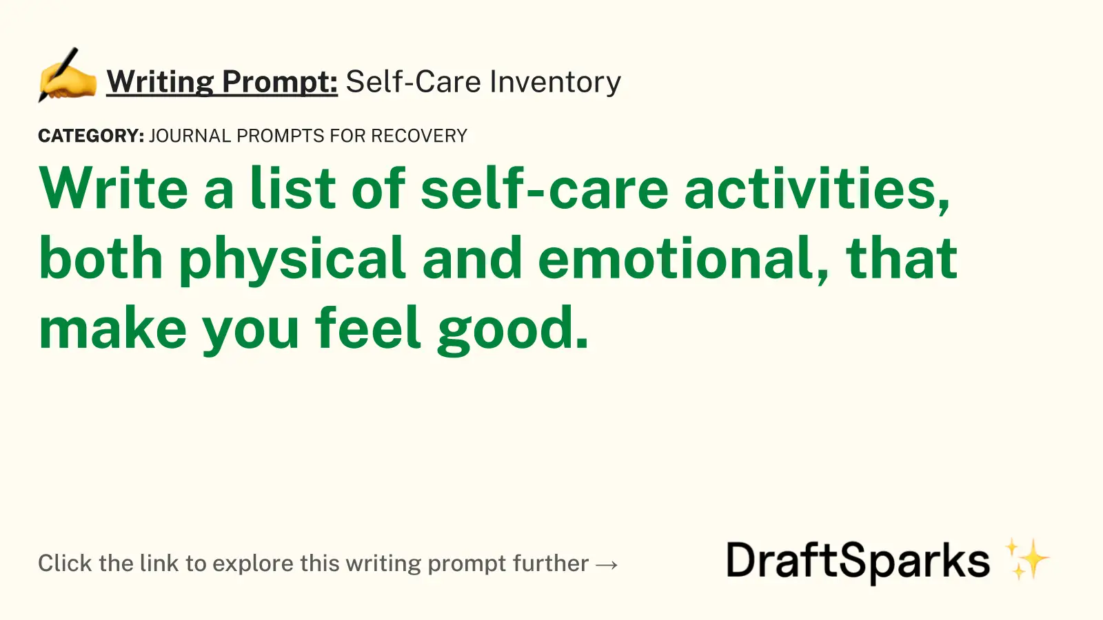 Self-Care Inventory
