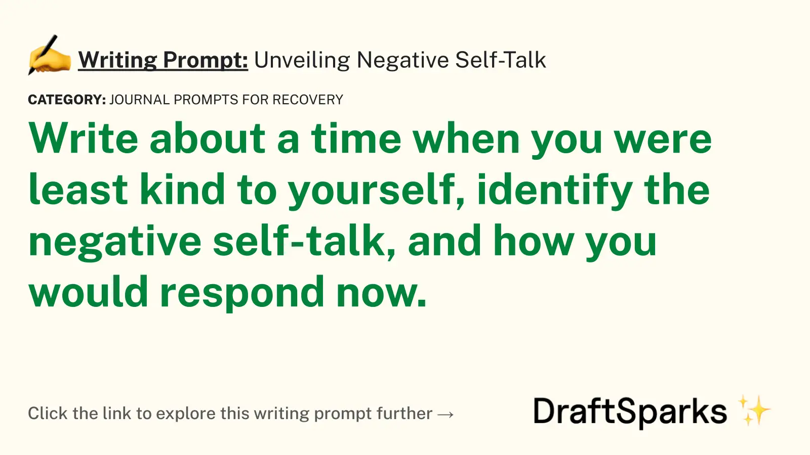 Unveiling Negative Self-Talk