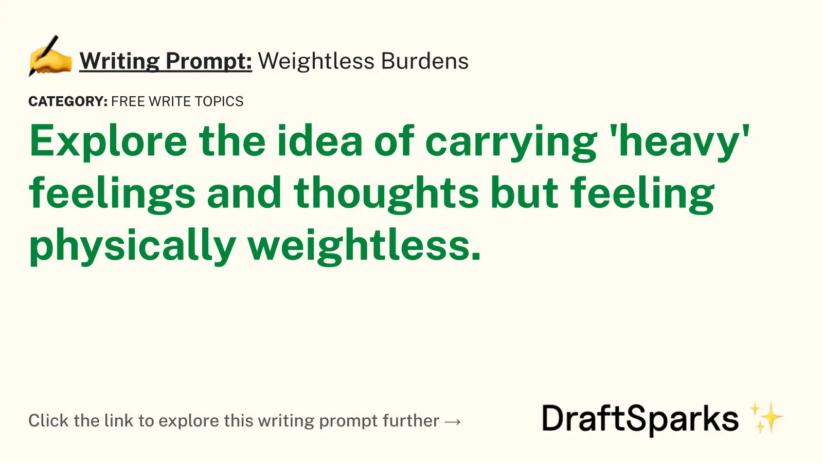 Weightless Burdens