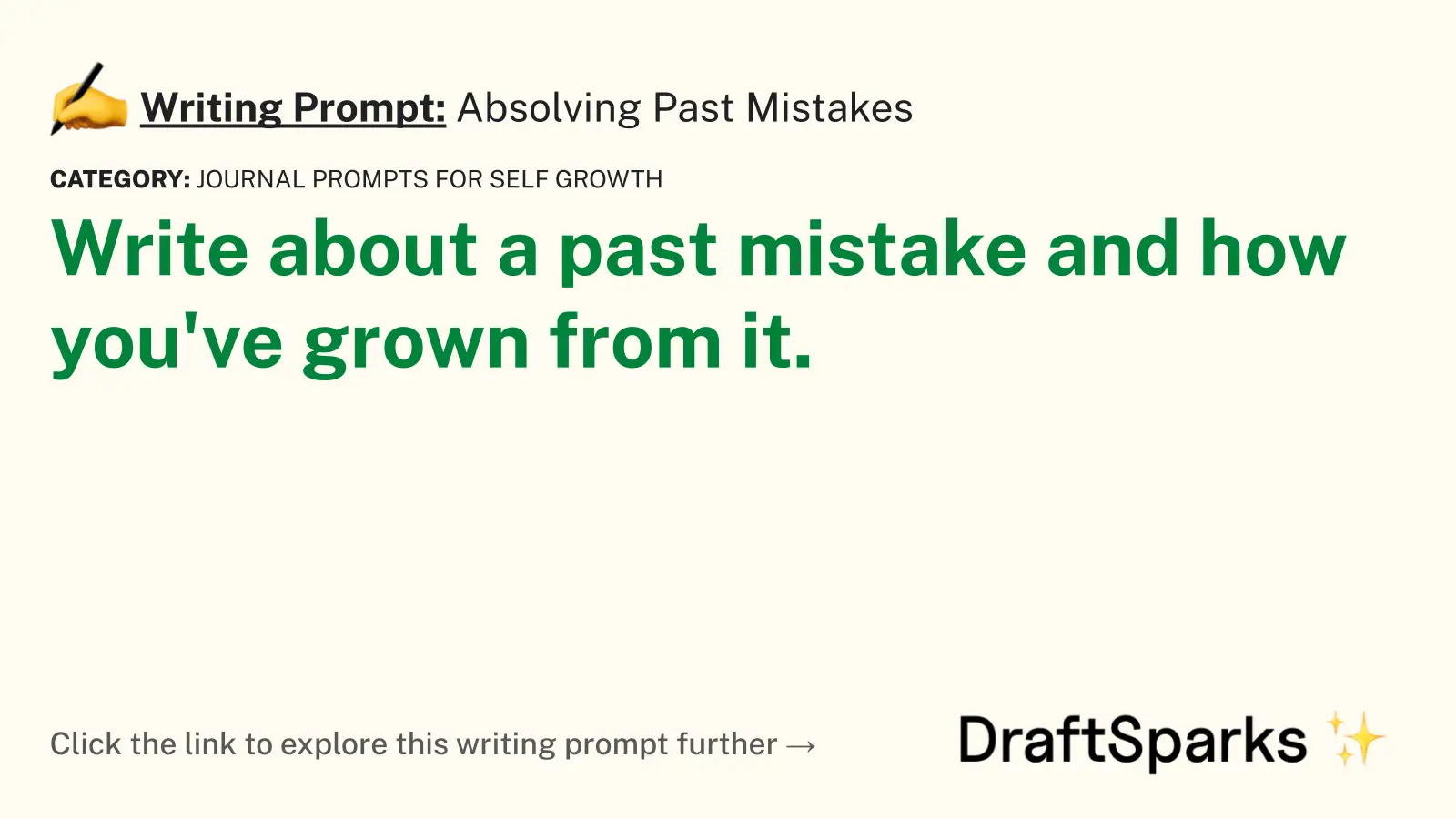 Absolving Past Mistakes