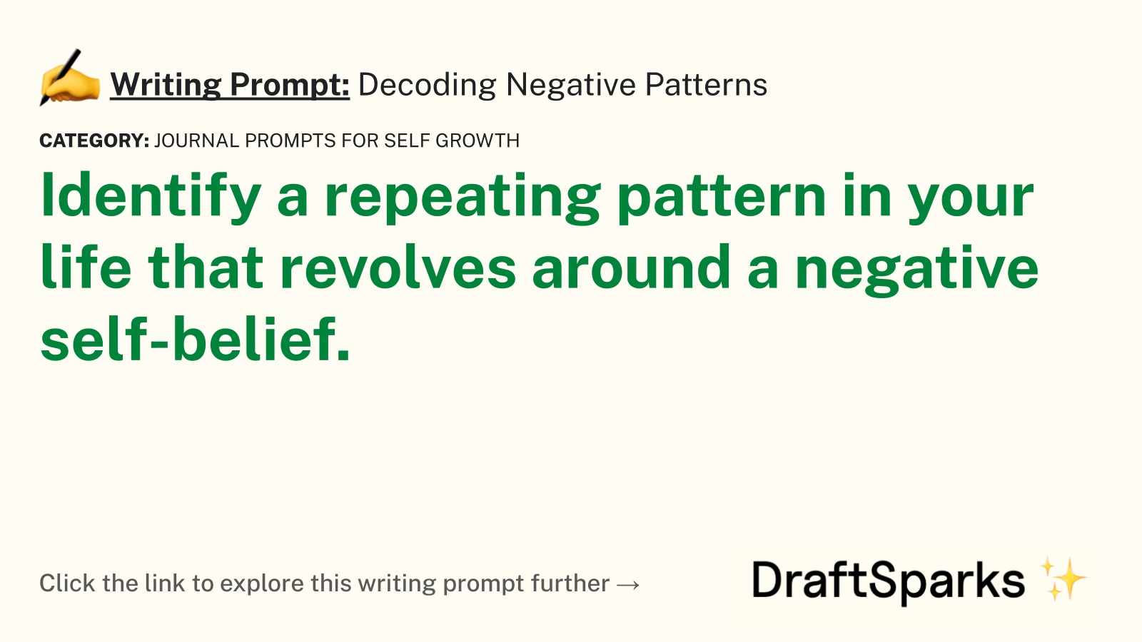 Decoding Negative Patterns
