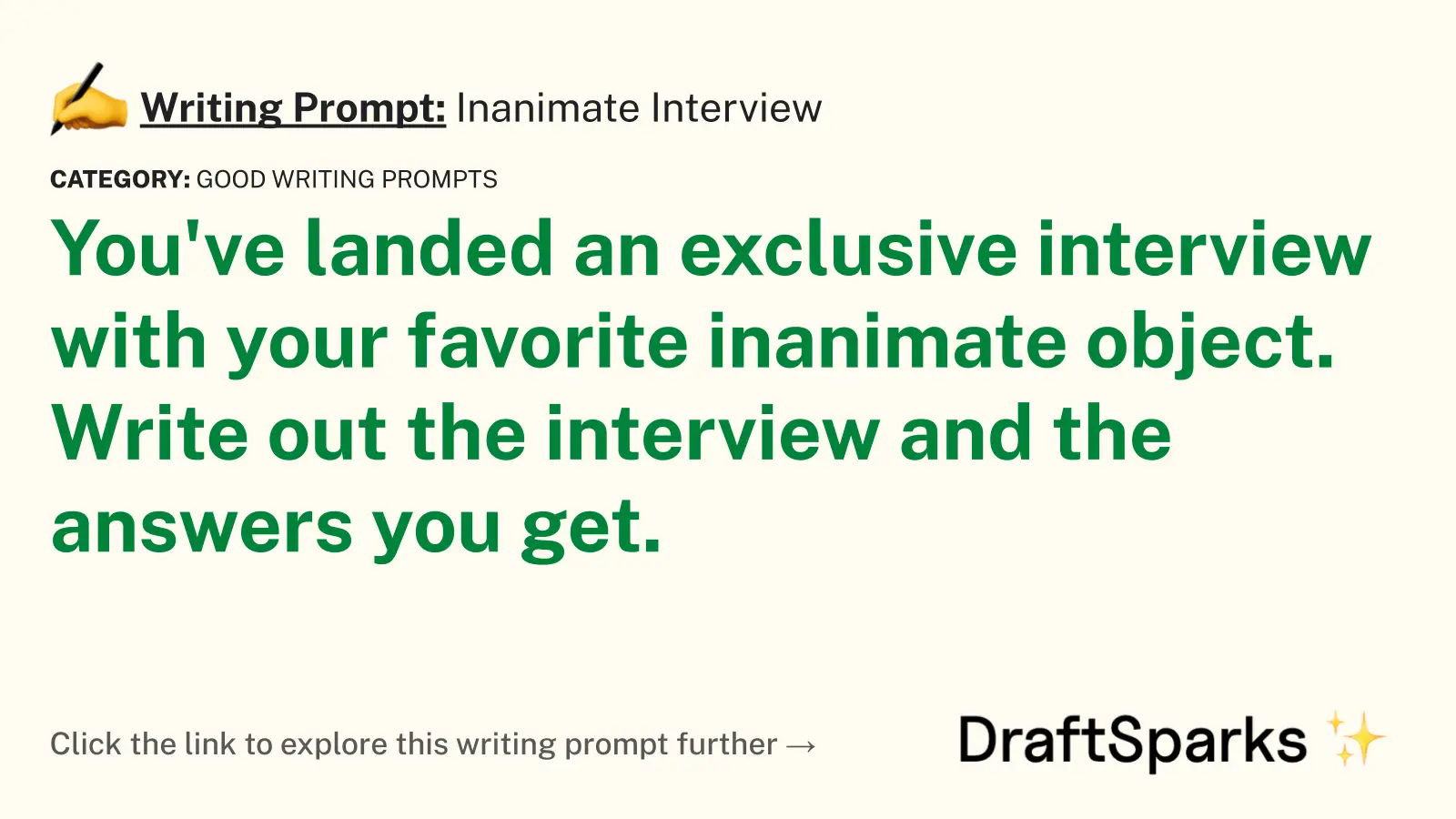 Inanimate Interview