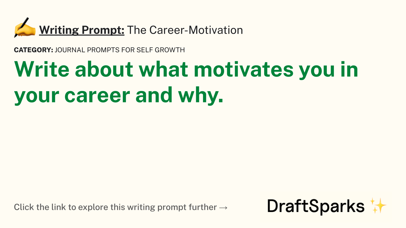 The Career-Motivation