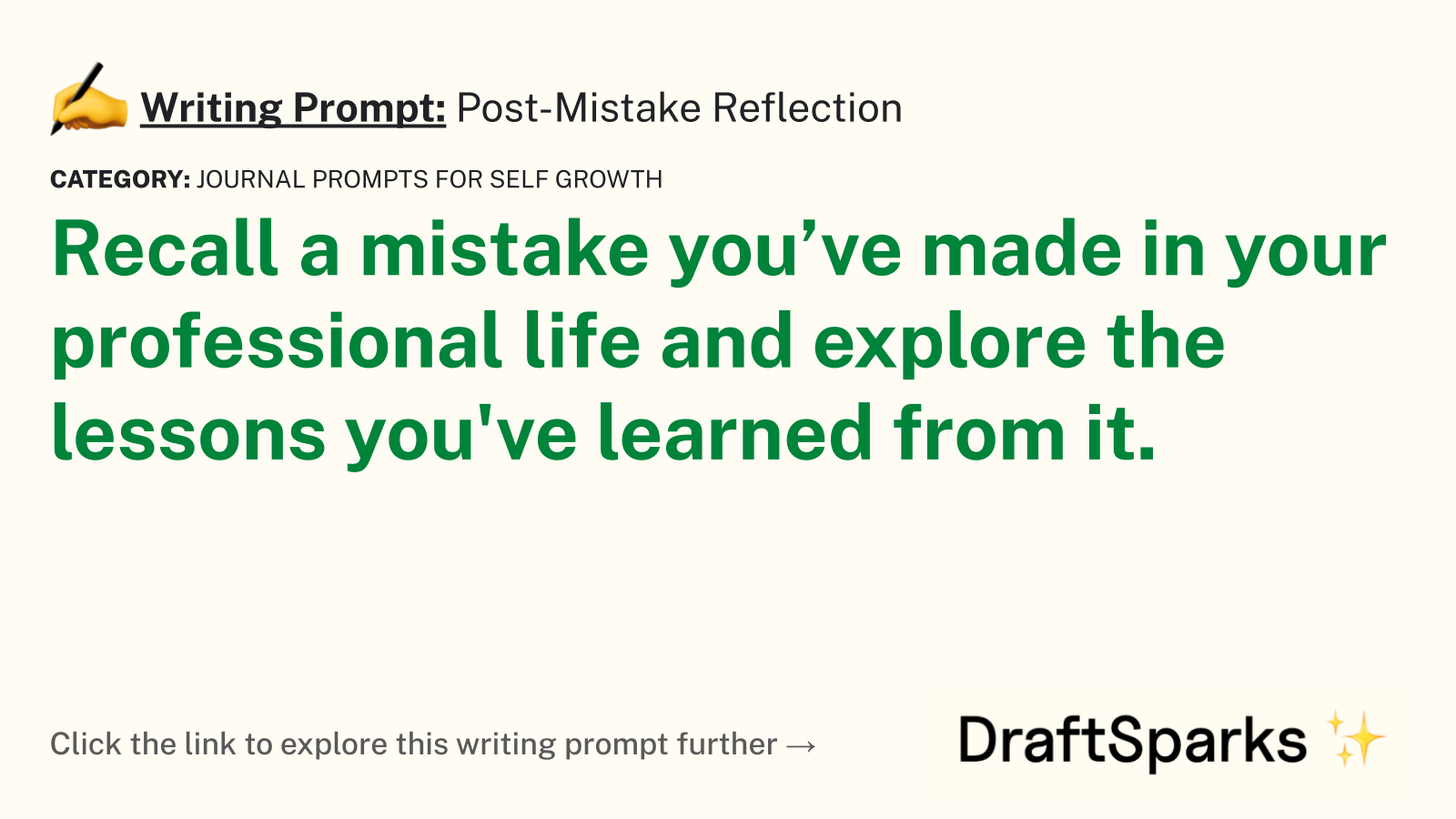 Post-Mistake Reflection
