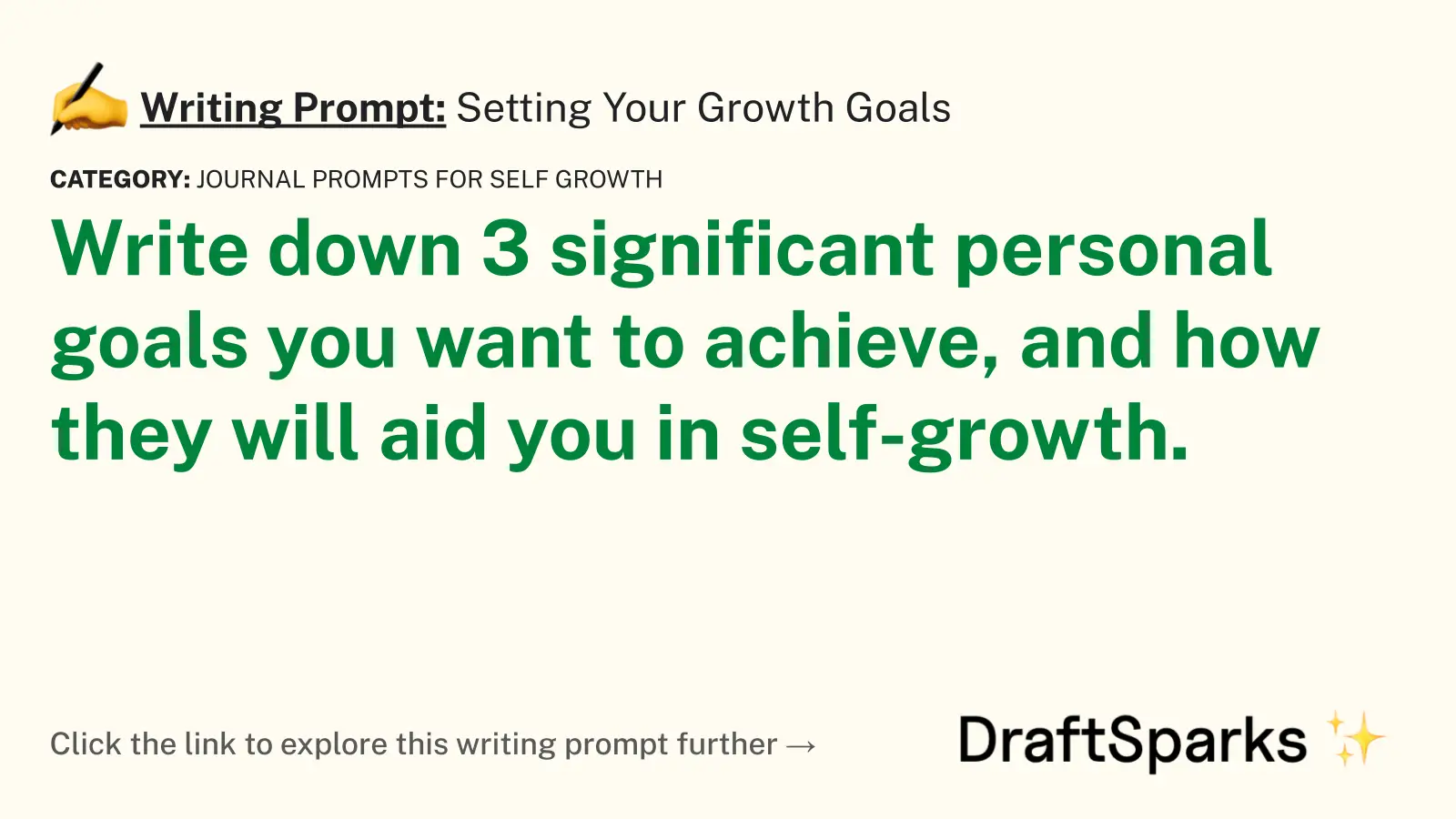 Setting Your Growth Goals