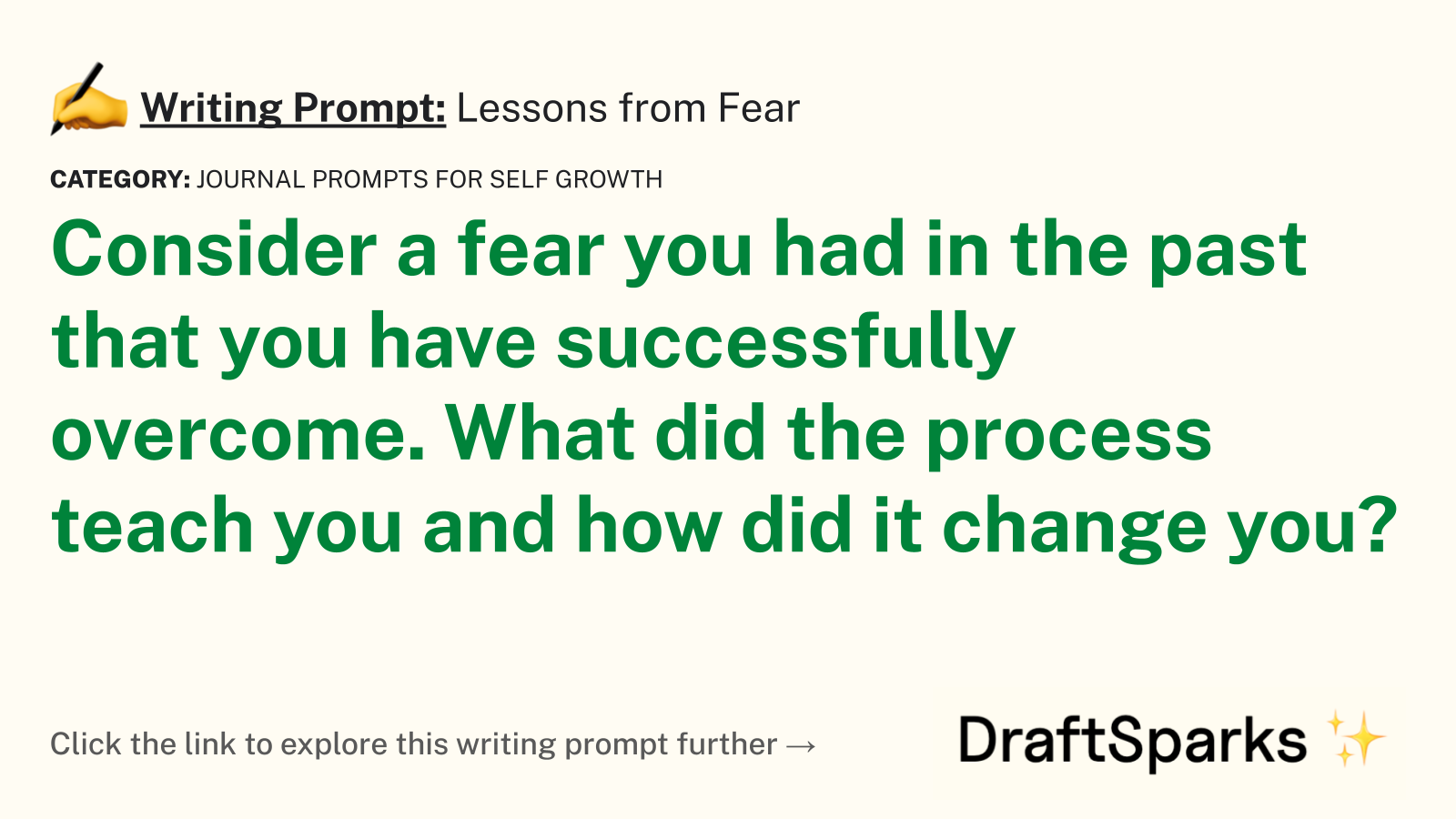 Lessons from Fear