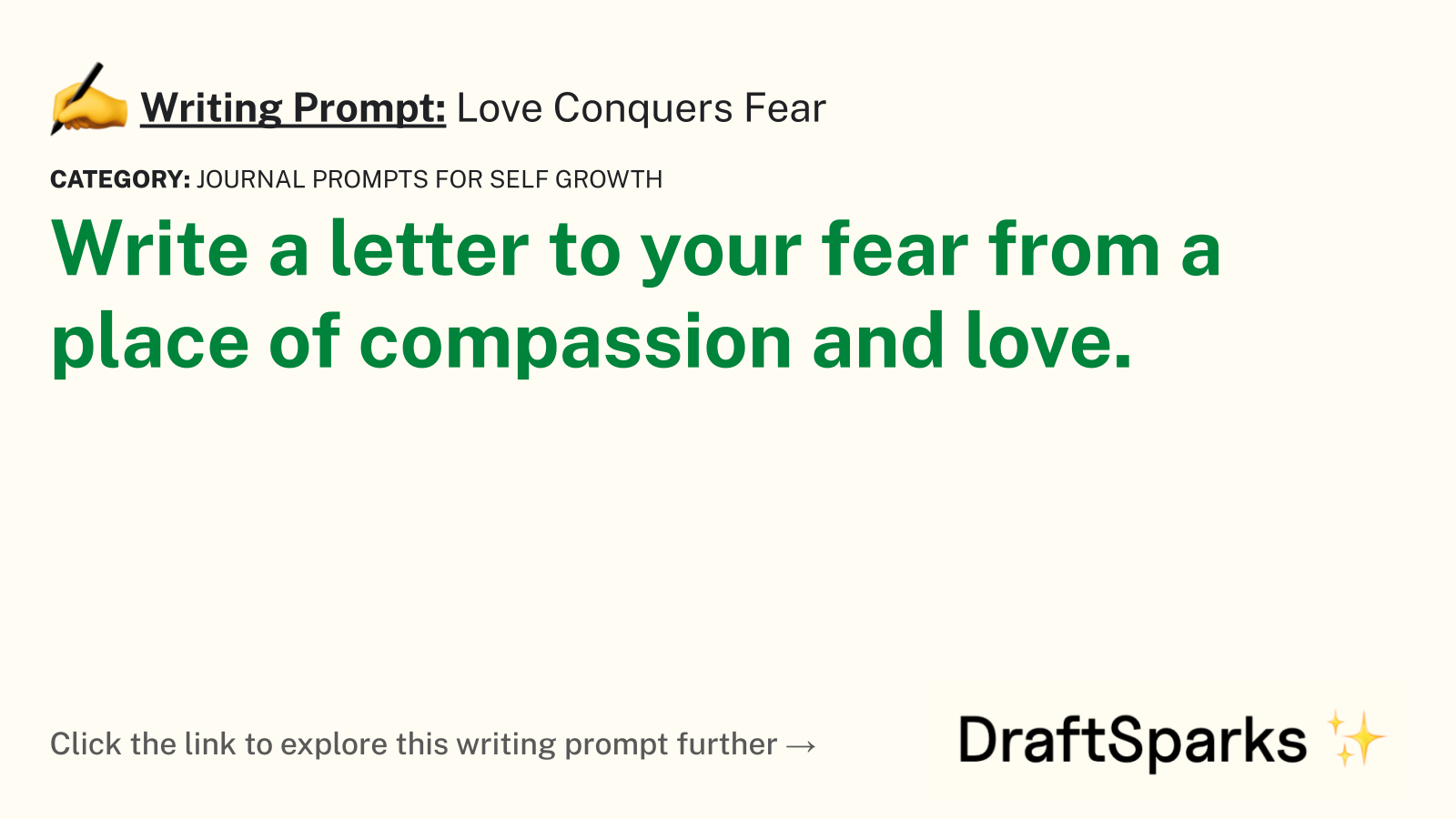Love Conquers Fear