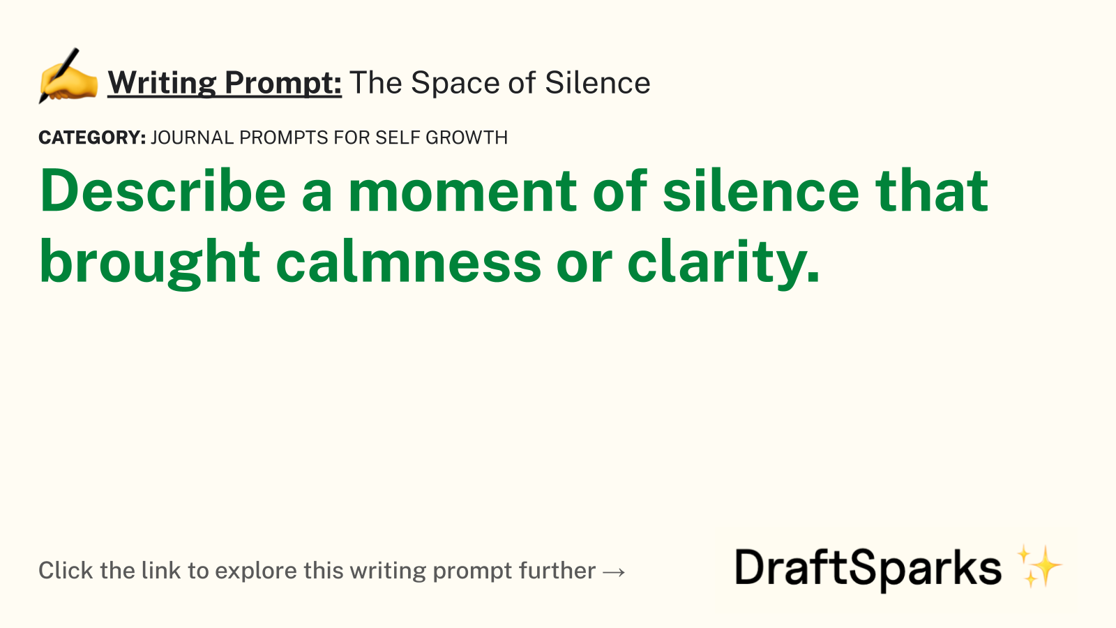 The Space of Silence