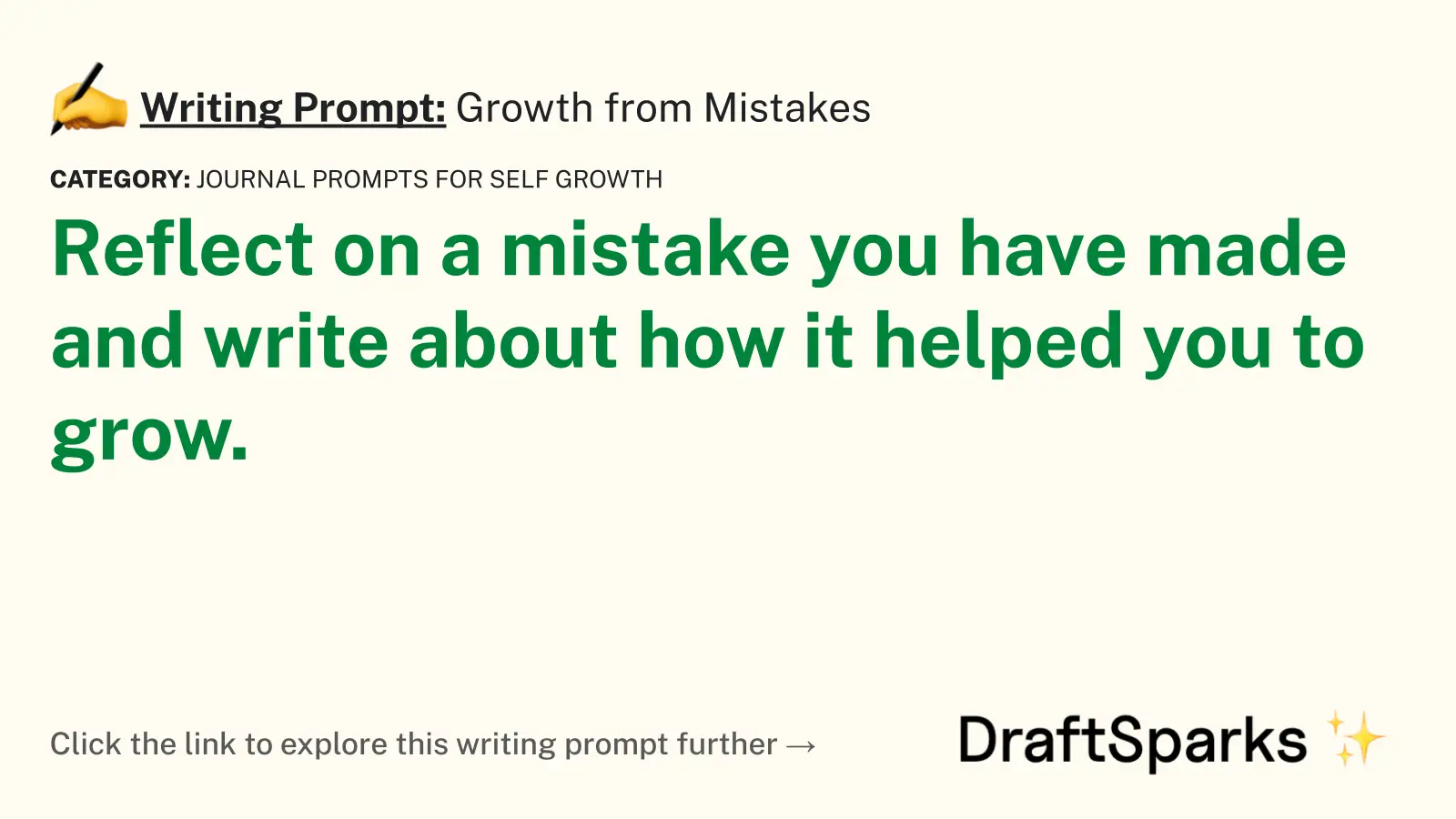 Growth from Mistakes