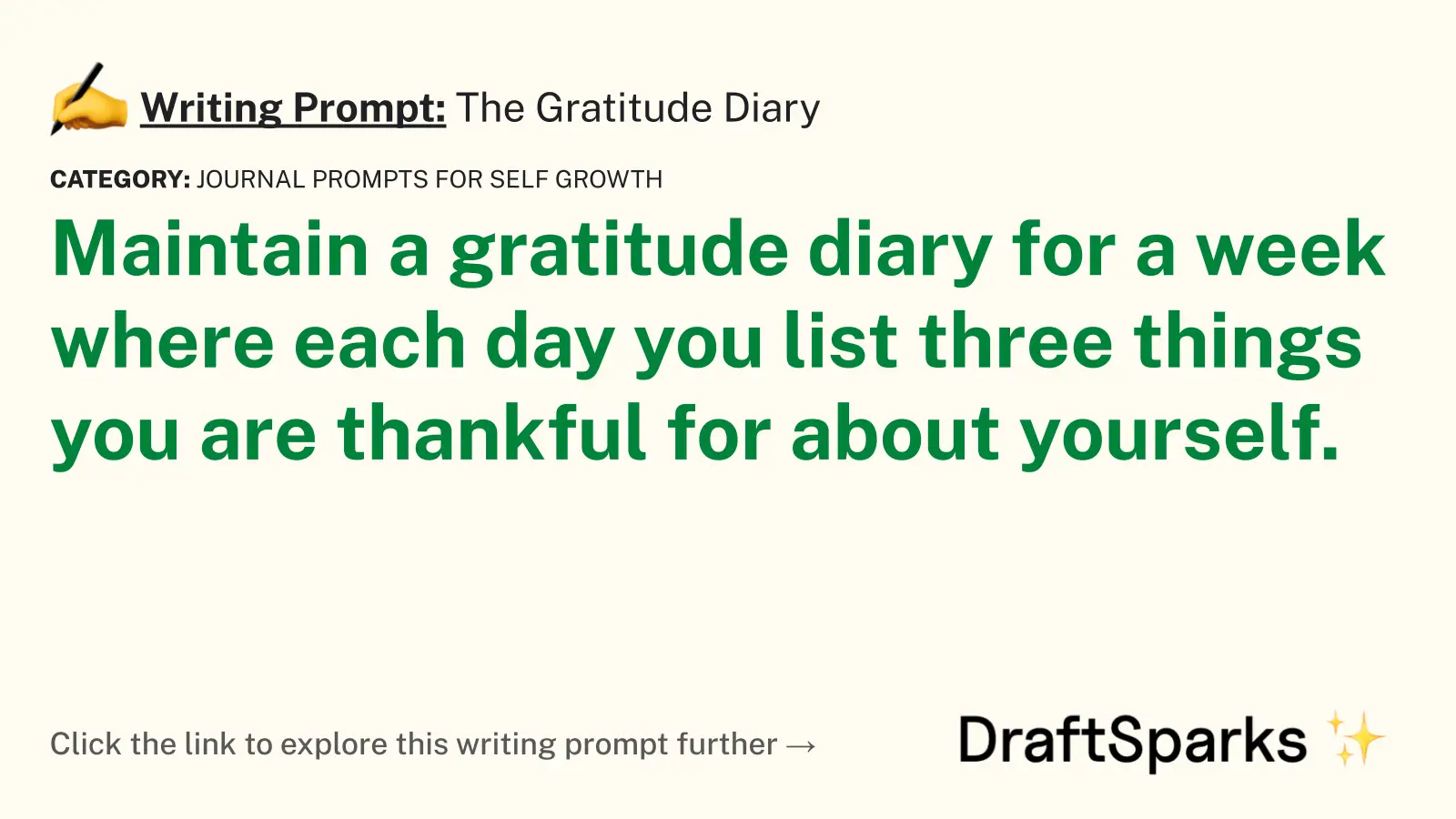 The Gratitude Diary