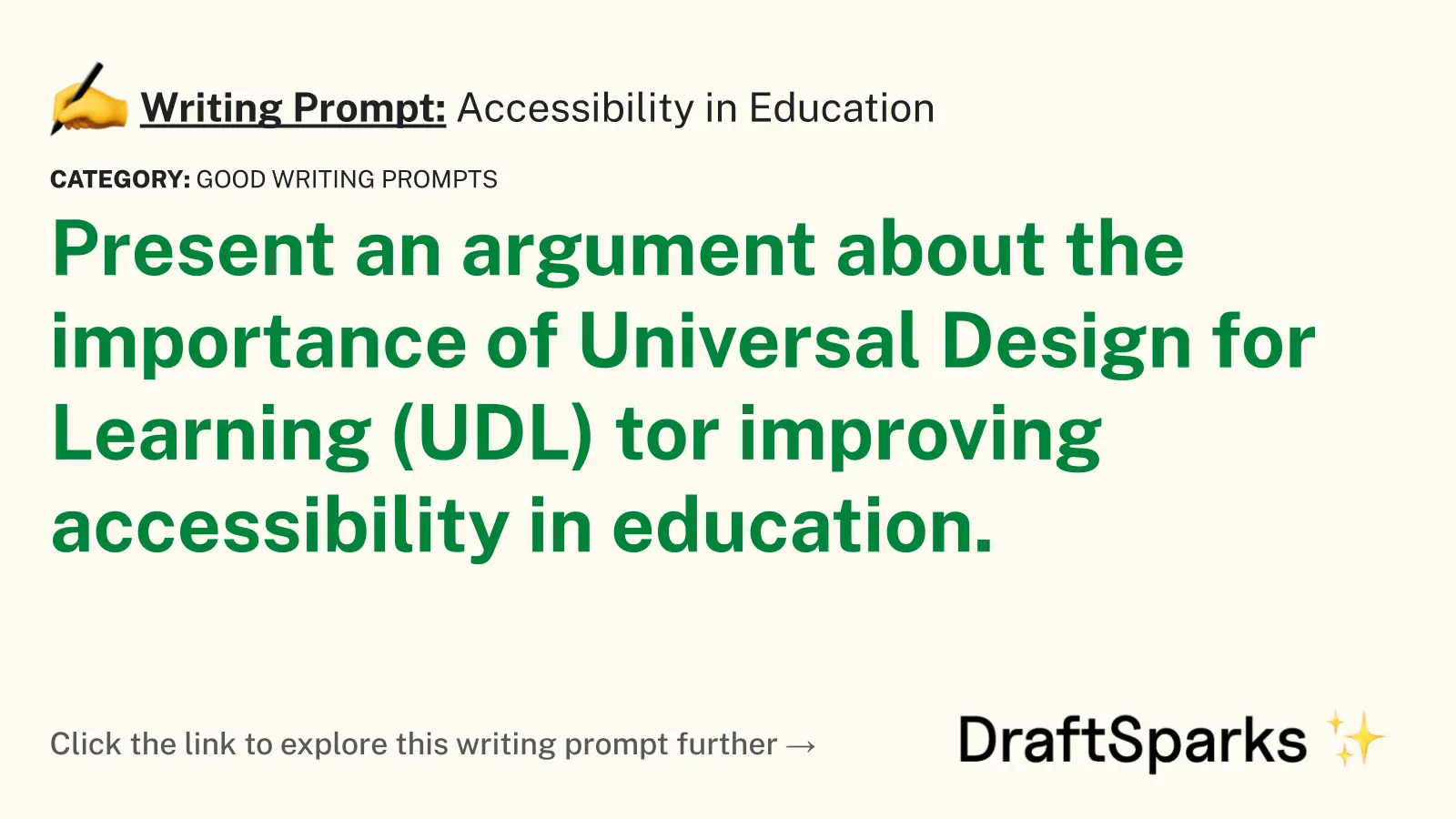 Accessibility in Education