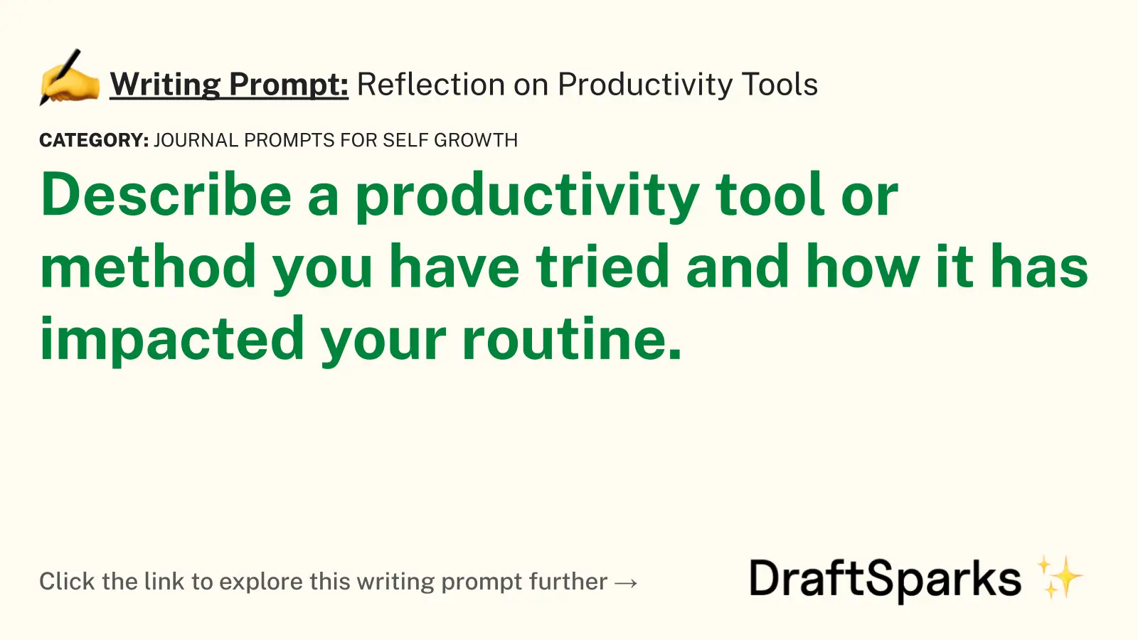 Reflection on Productivity Tools