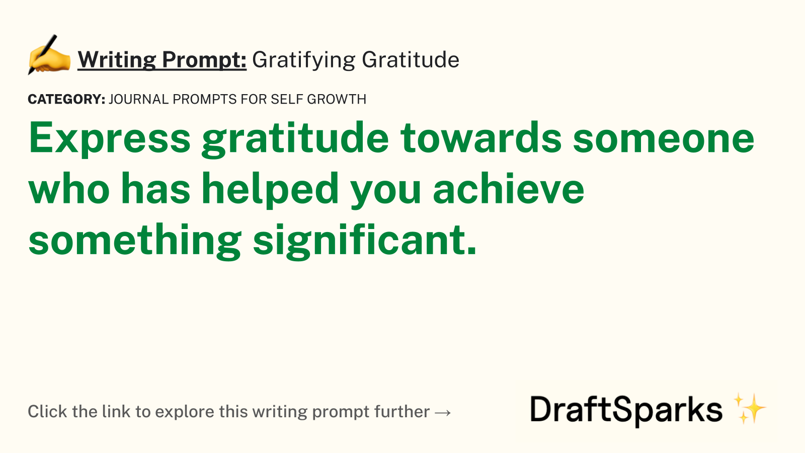 Gratifying Gratitude