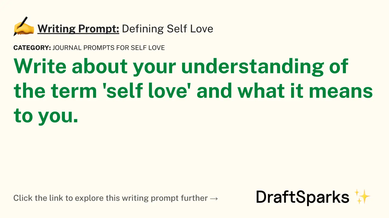 Defining Self Love