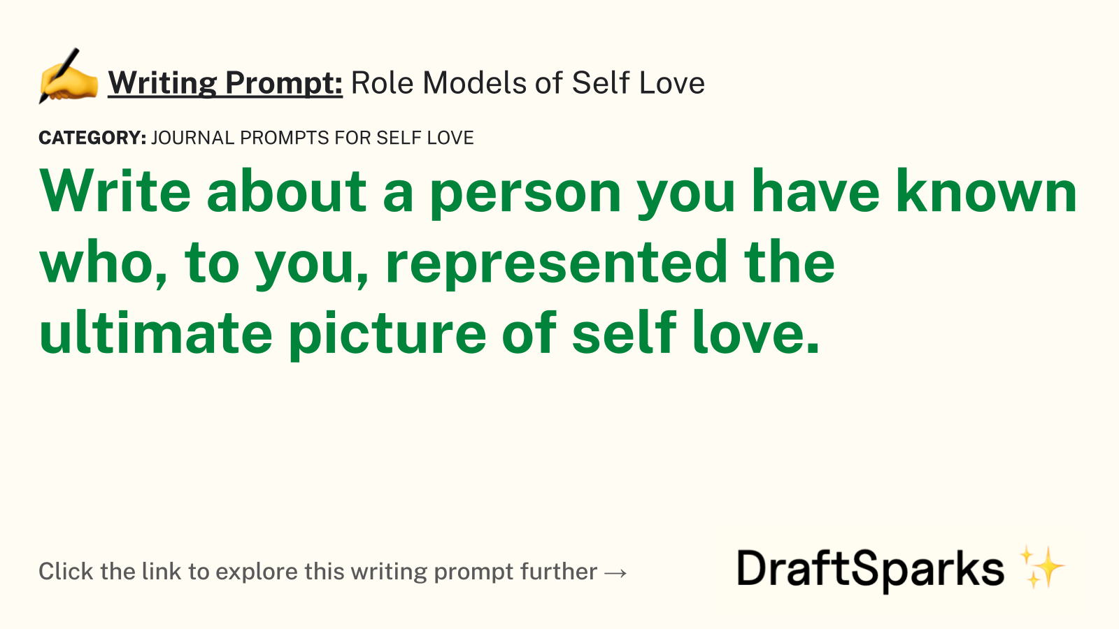 Role Models of Self Love