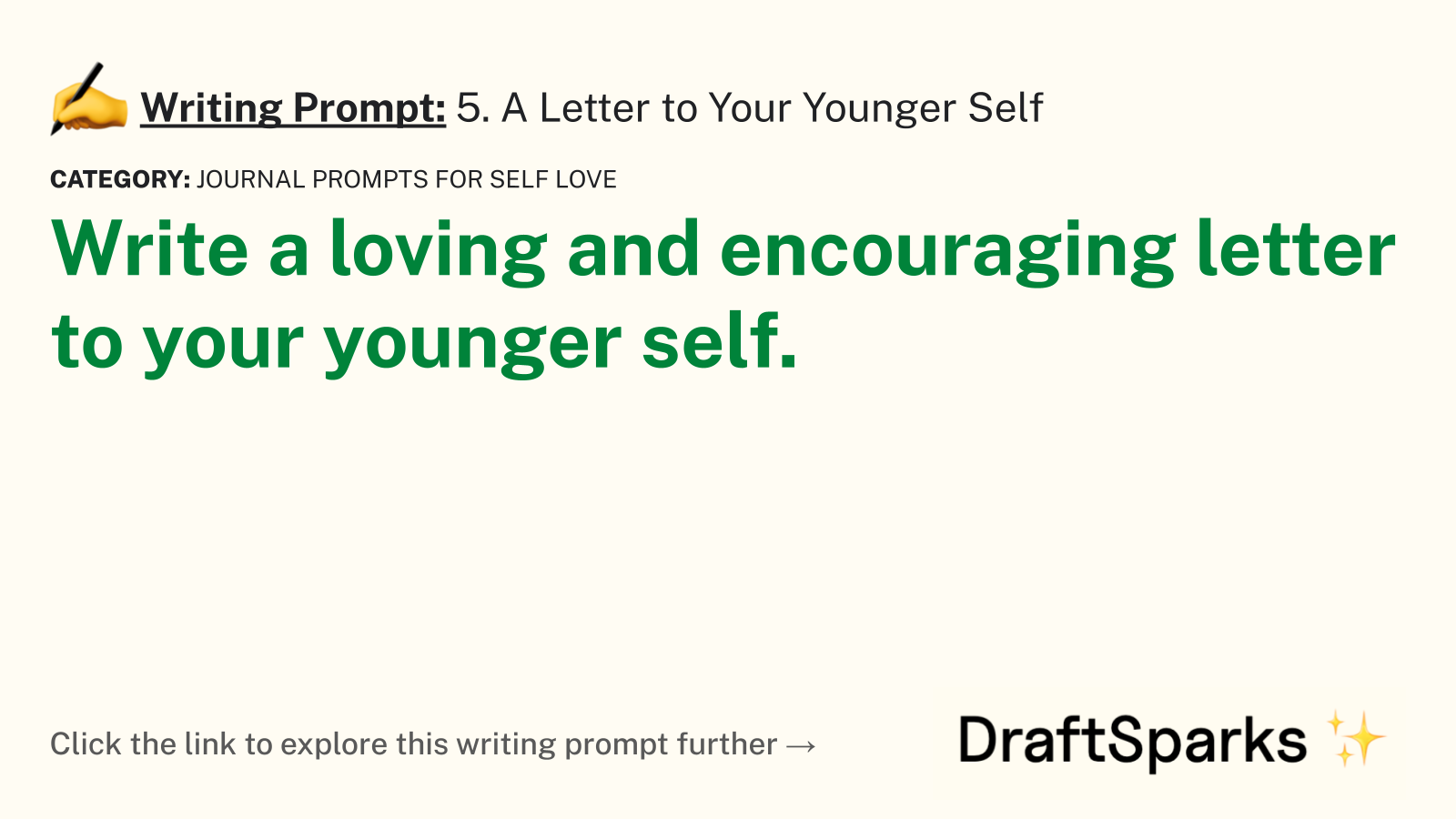 5. A Letter to Your Younger Self