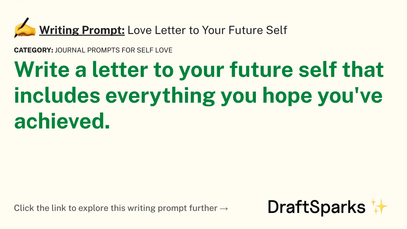 Love Letter to Your Future Self