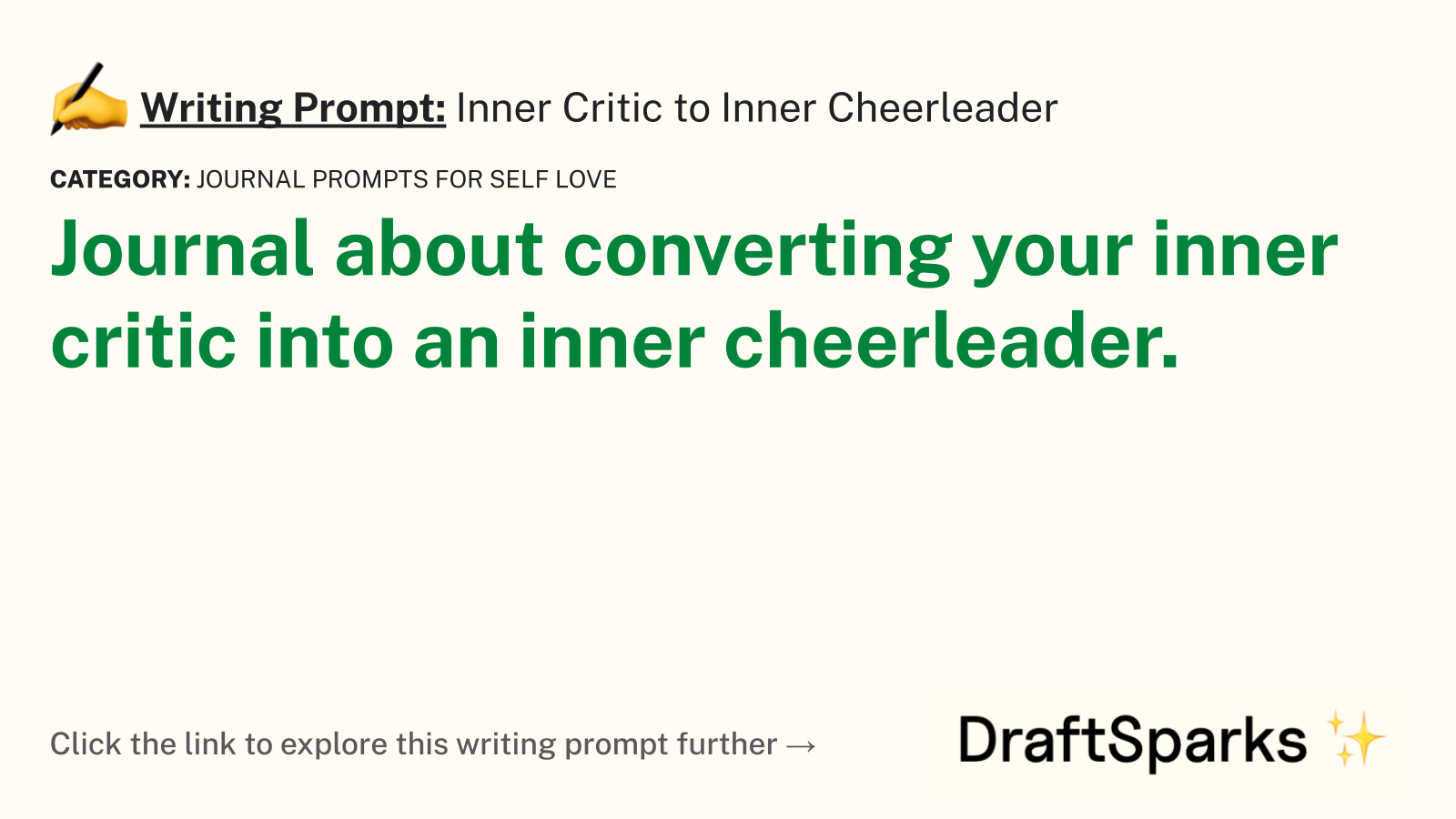 Inner Critic to Inner Cheerleader