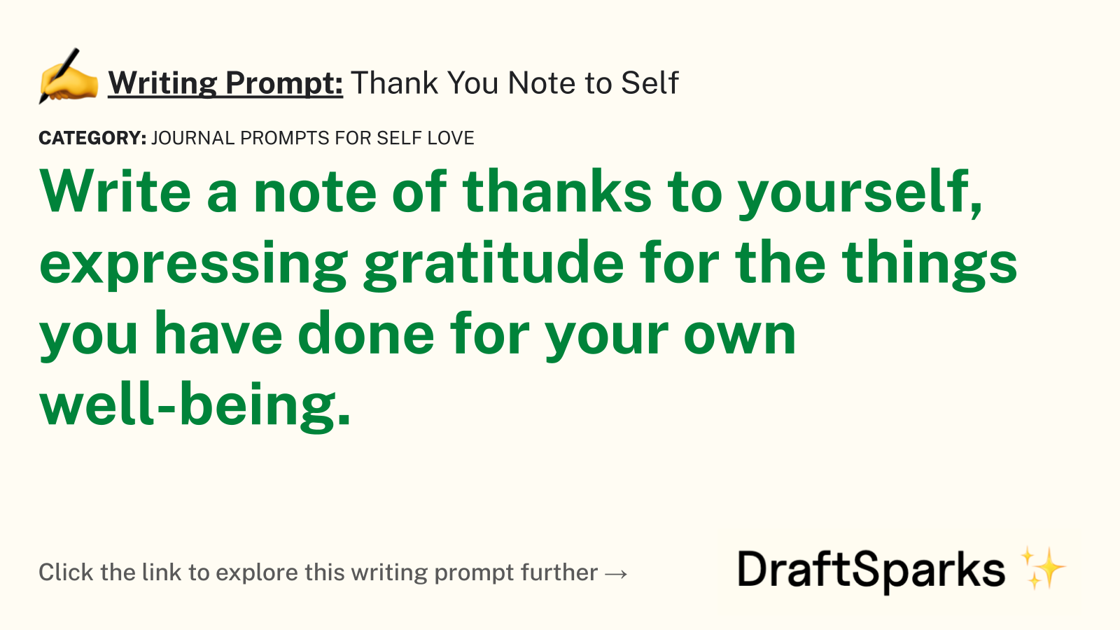 Thank You Note to Self