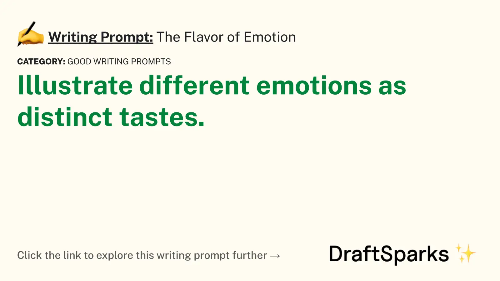 The Flavor of Emotion