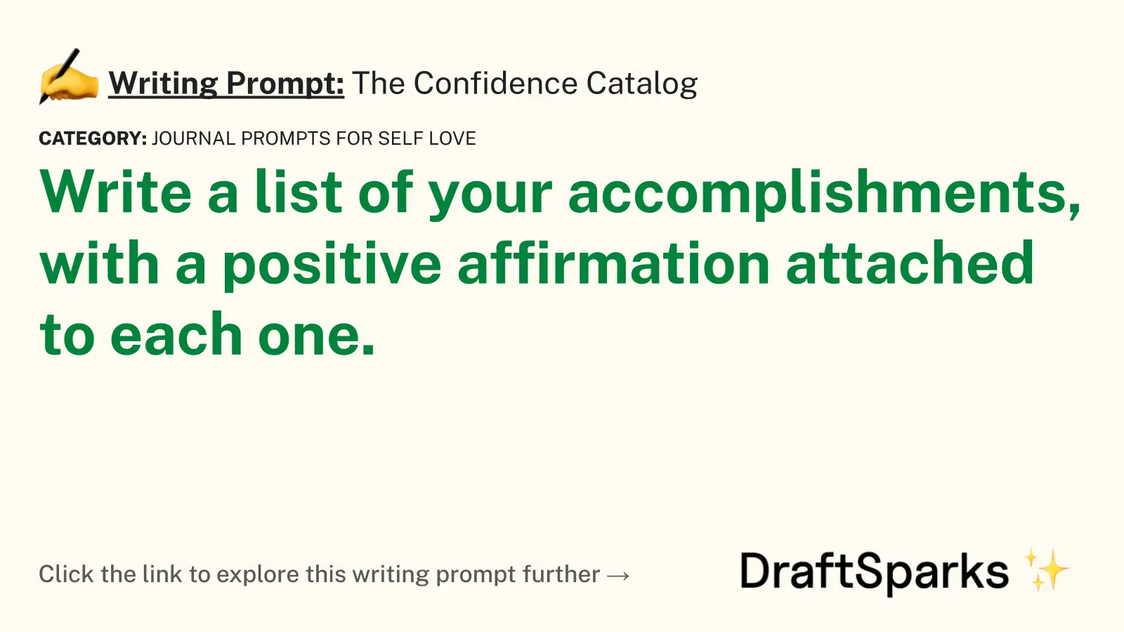 The Confidence Catalog