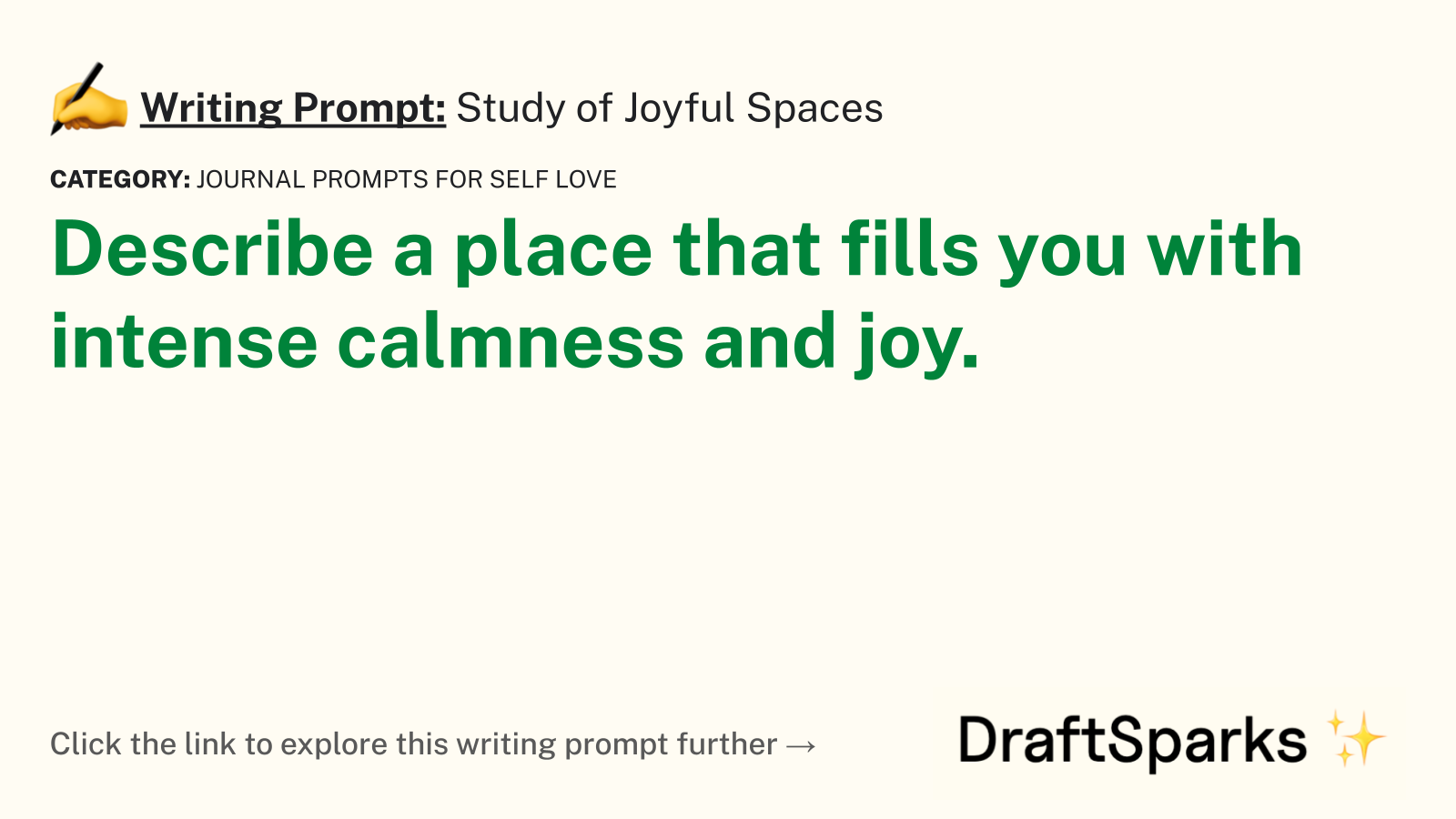 Study of Joyful Spaces