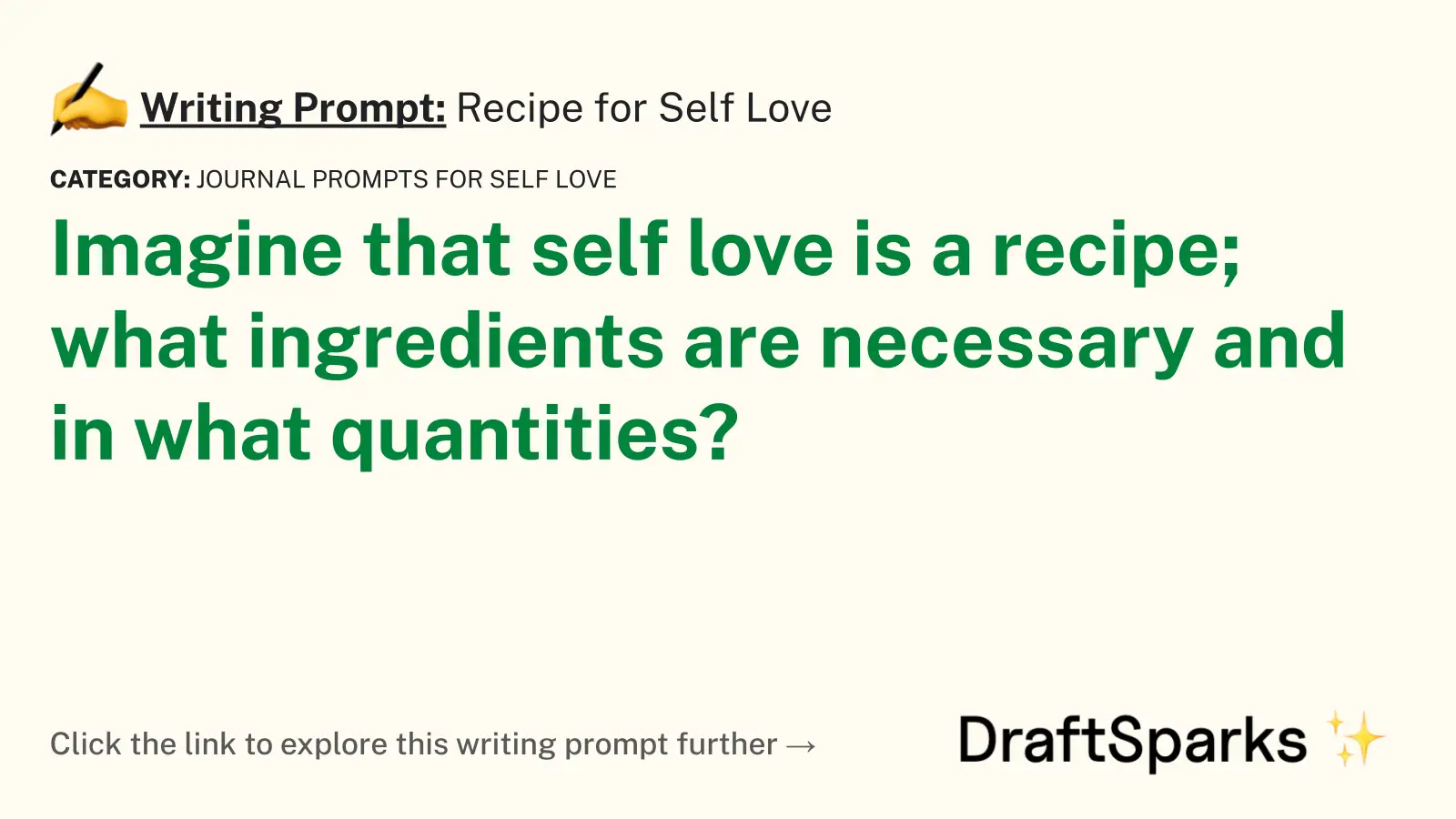 Recipe for Self Love