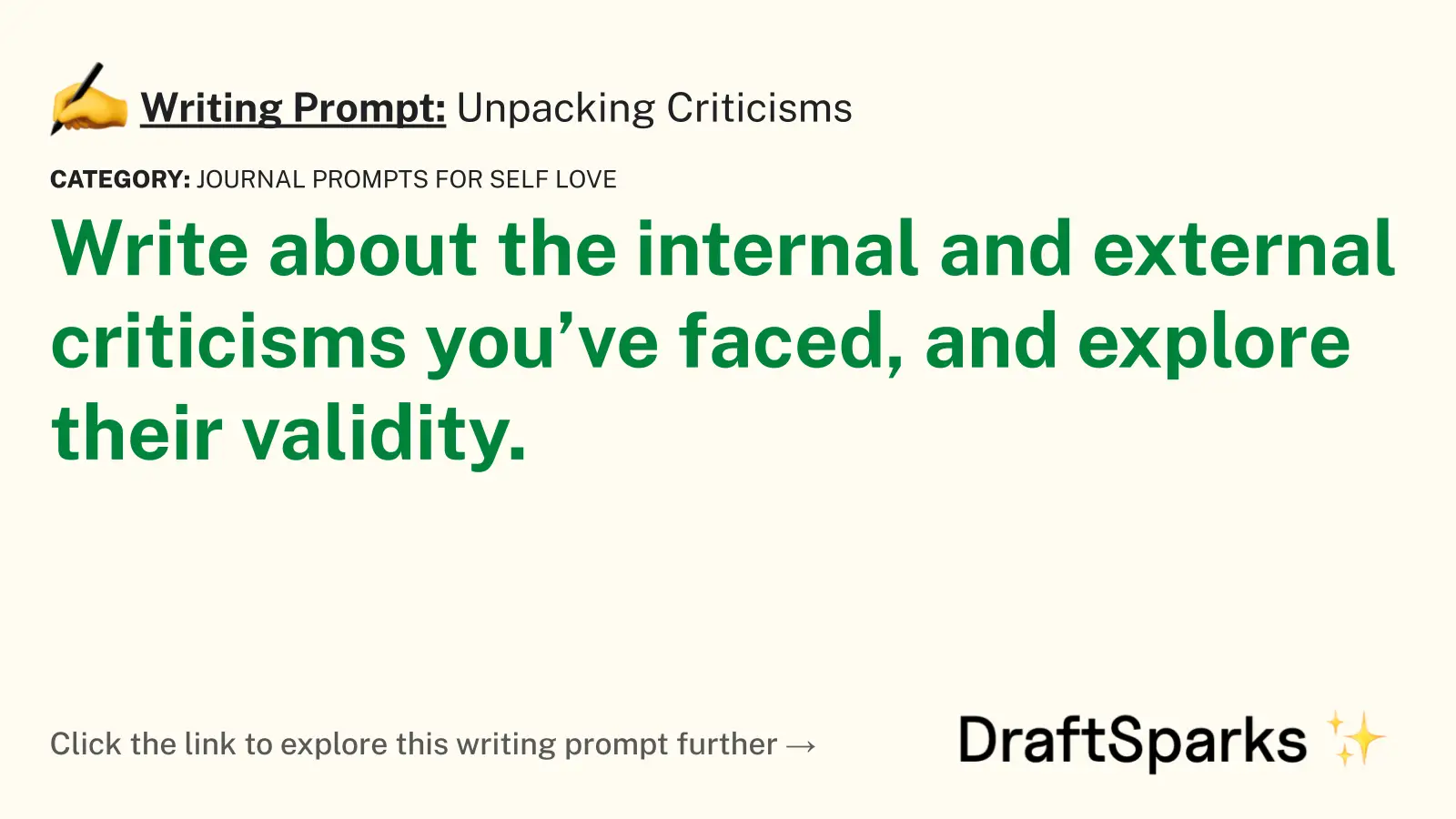 Unpacking Criticisms