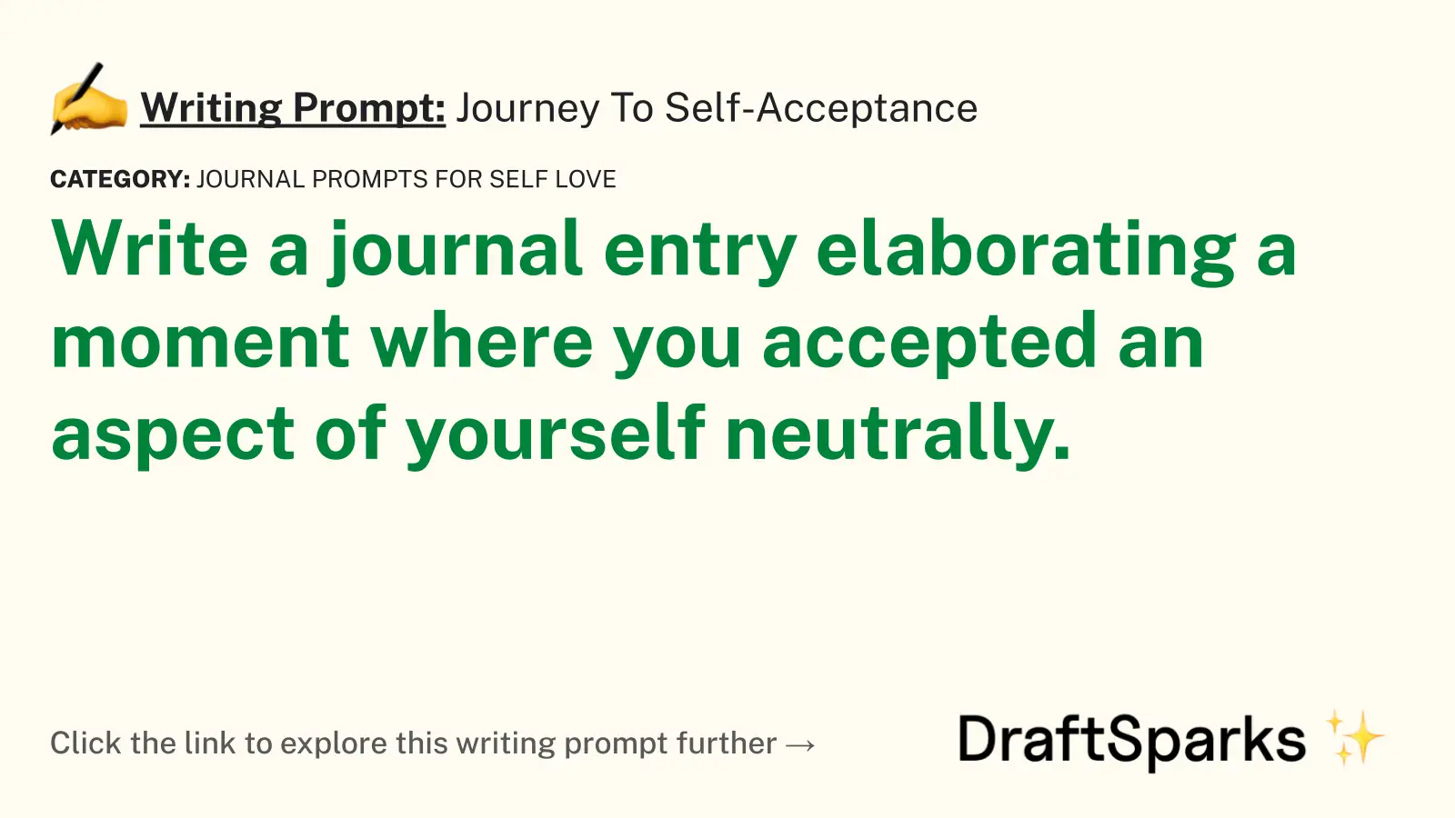 Journey To Self-Acceptance