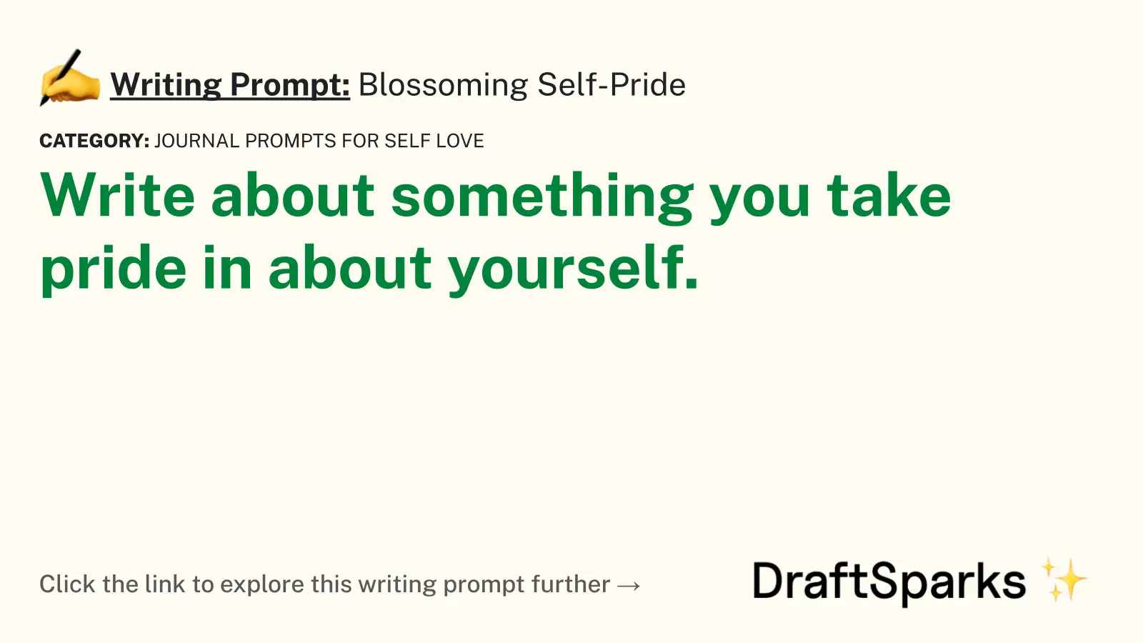 Blossoming Self-Pride